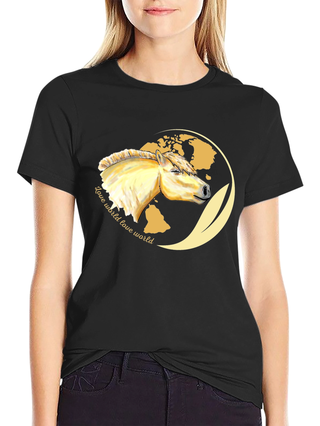 Love World Horse Graphic T-Shirt