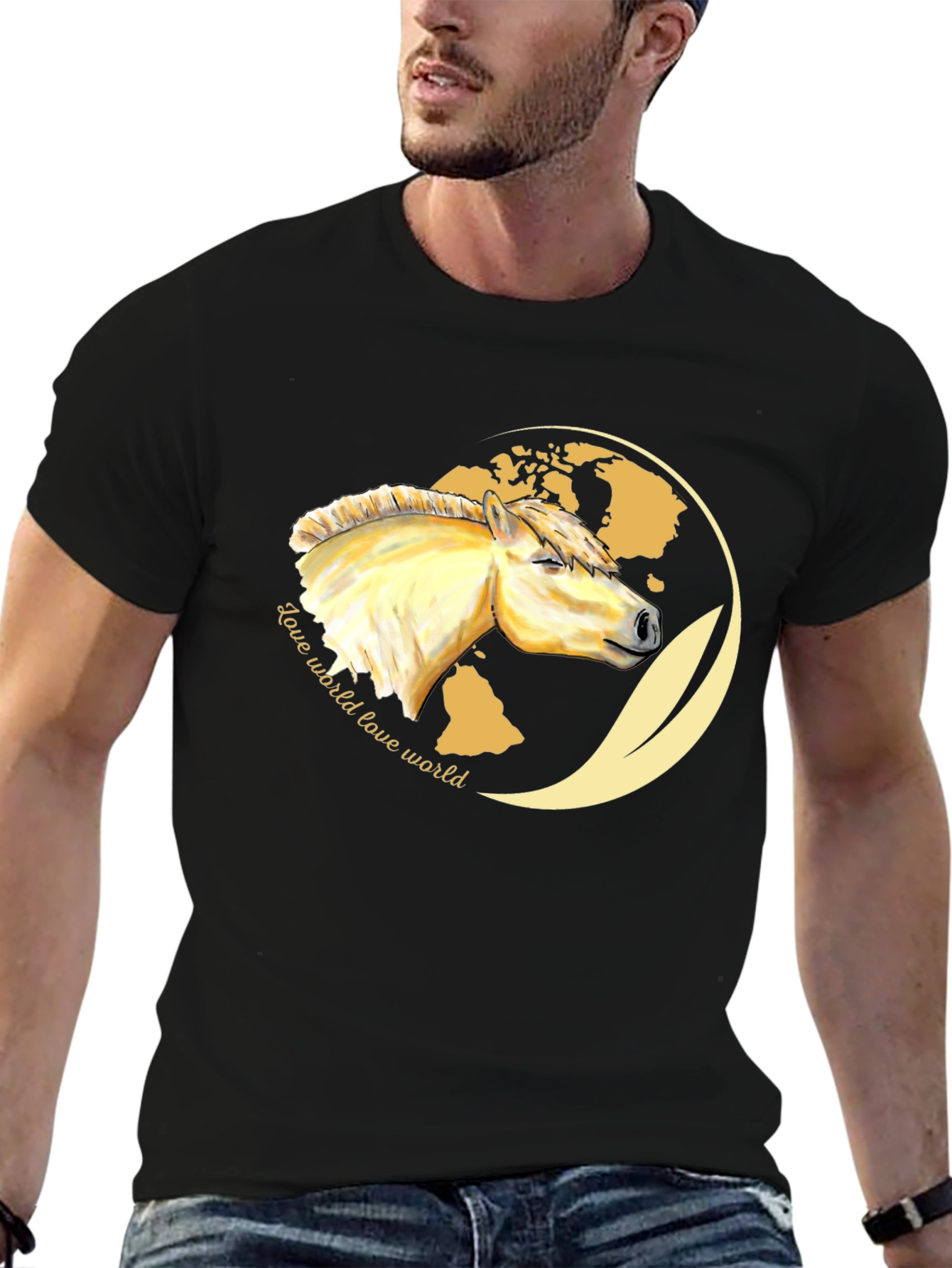 Love World Horse Graphic T-Shirt