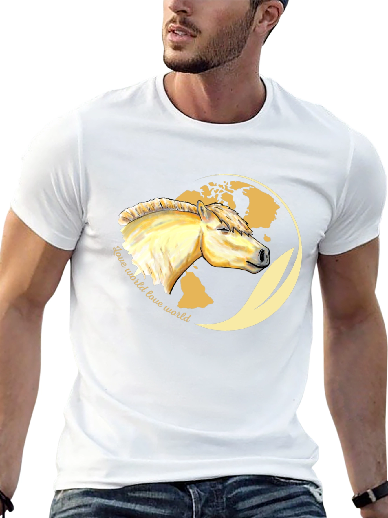 Love World Horse Graphic T-Shirt