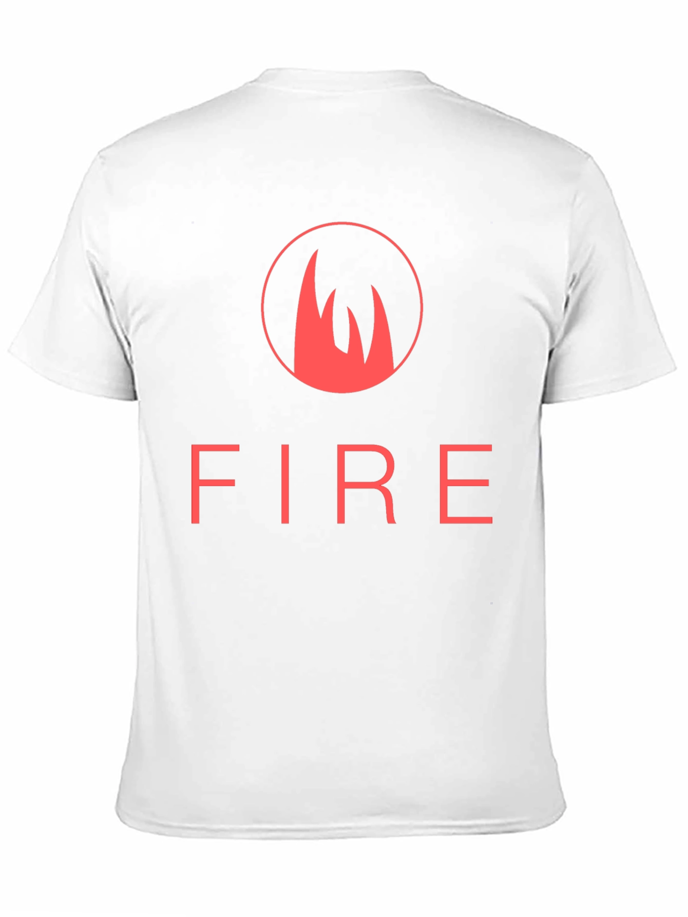 Fire Graphic Tee - Black Crew Neck T-Shirt