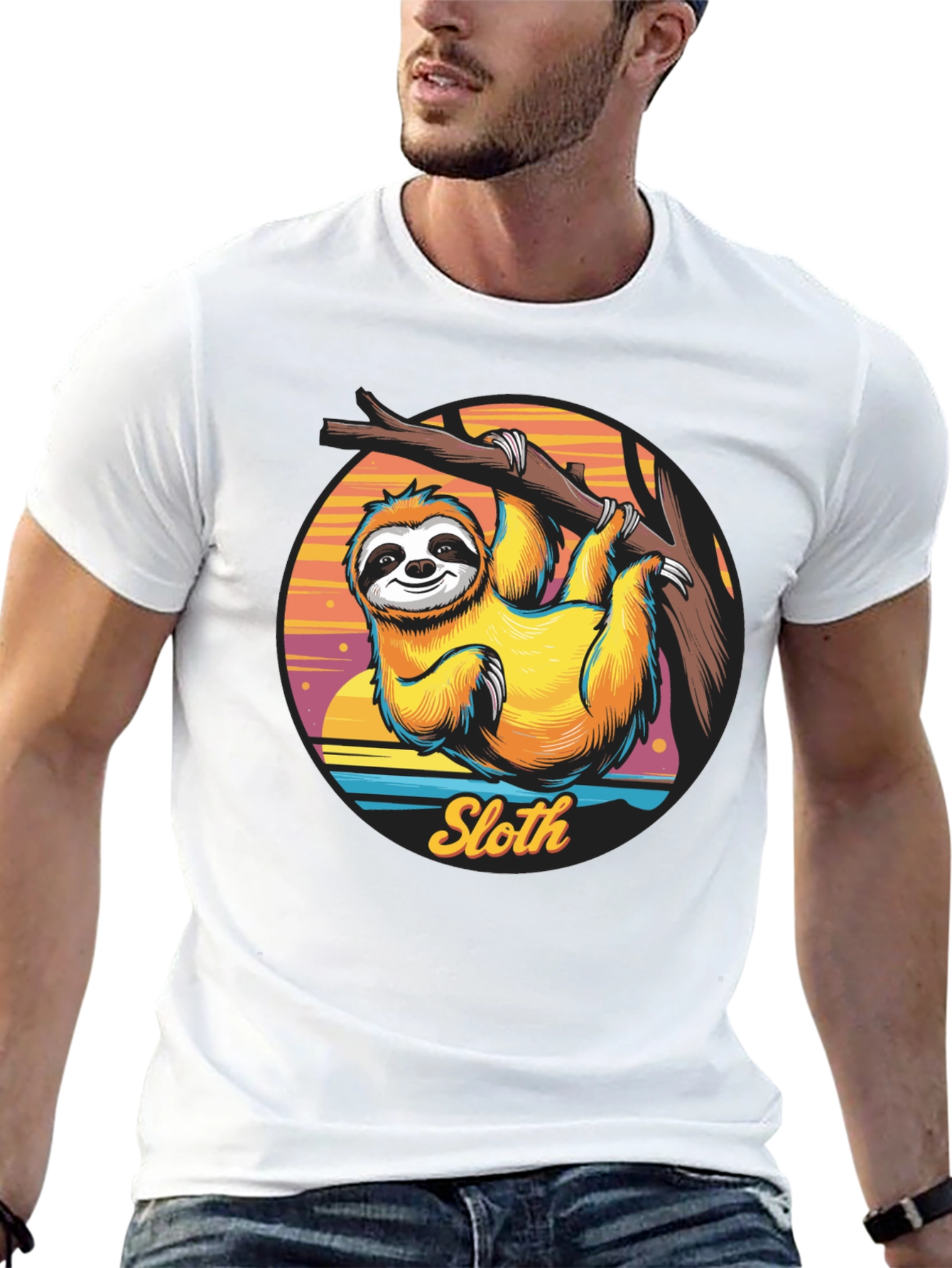 Sloth Graphic T-Shirt - Hang Loose Style