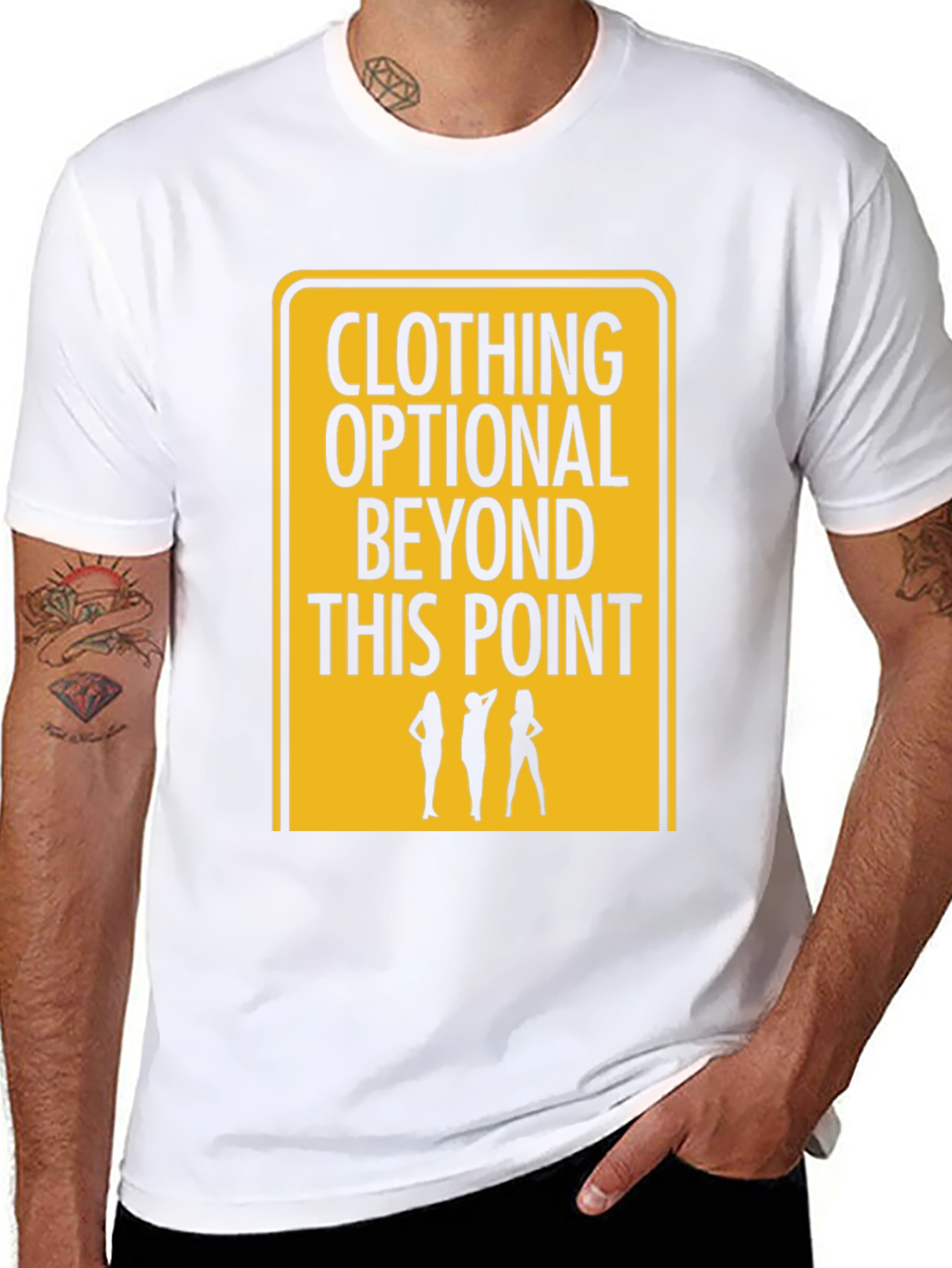 Clothing Optional T-Shirt - Funny Graphic Tee