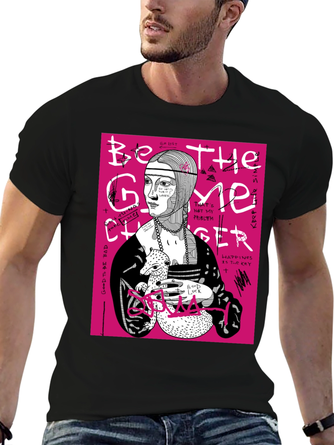 Be The Game Changer Graphic Tee - Black