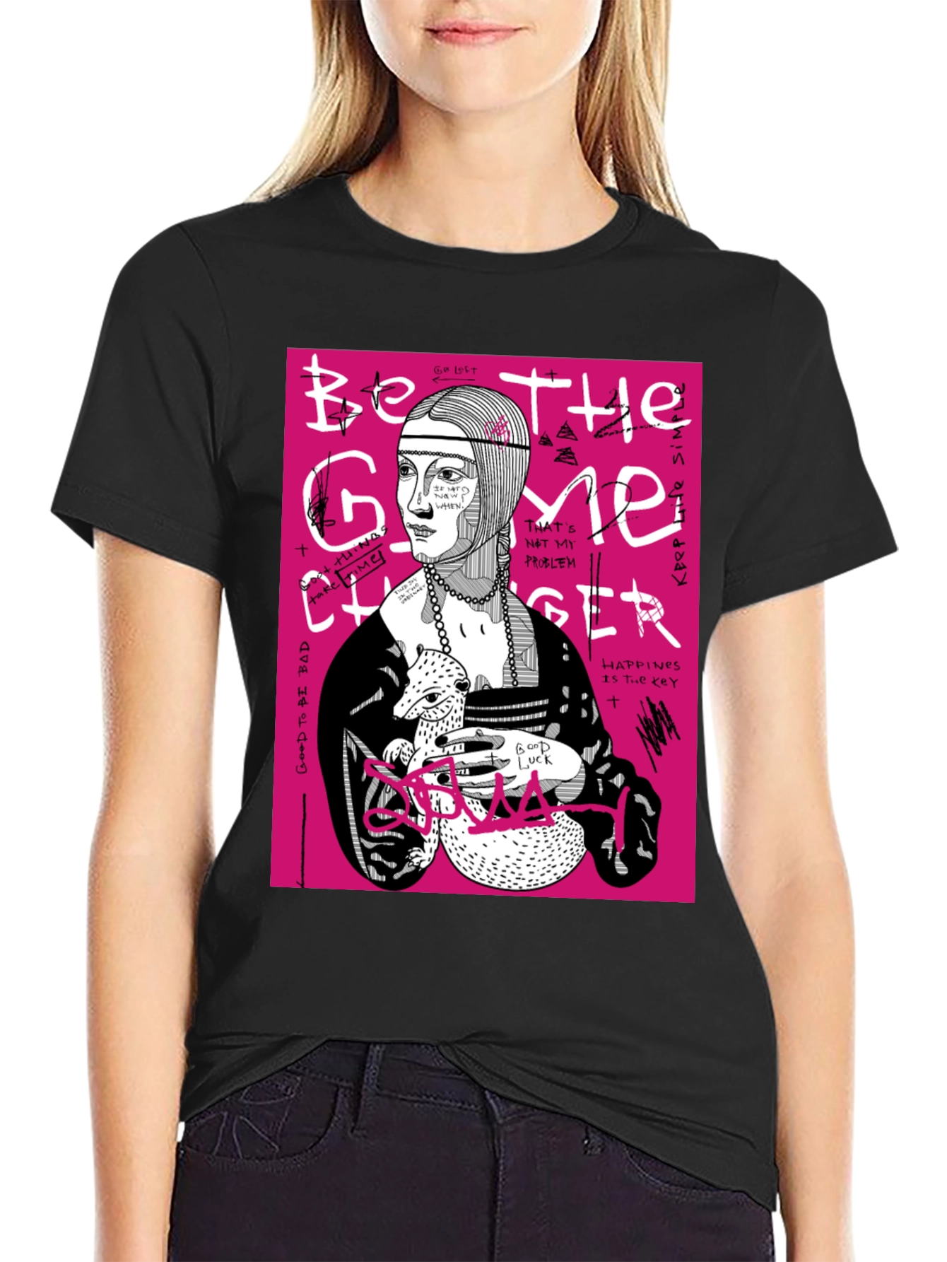 Be The Game Changer Graphic Tee - Black