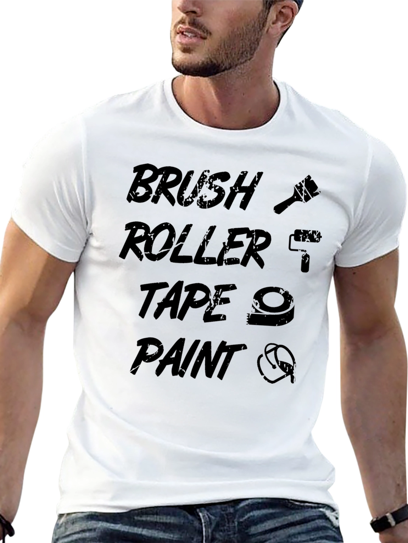Brush Roller Tape Paint T-Shirt - DIY Enthusiast Tee