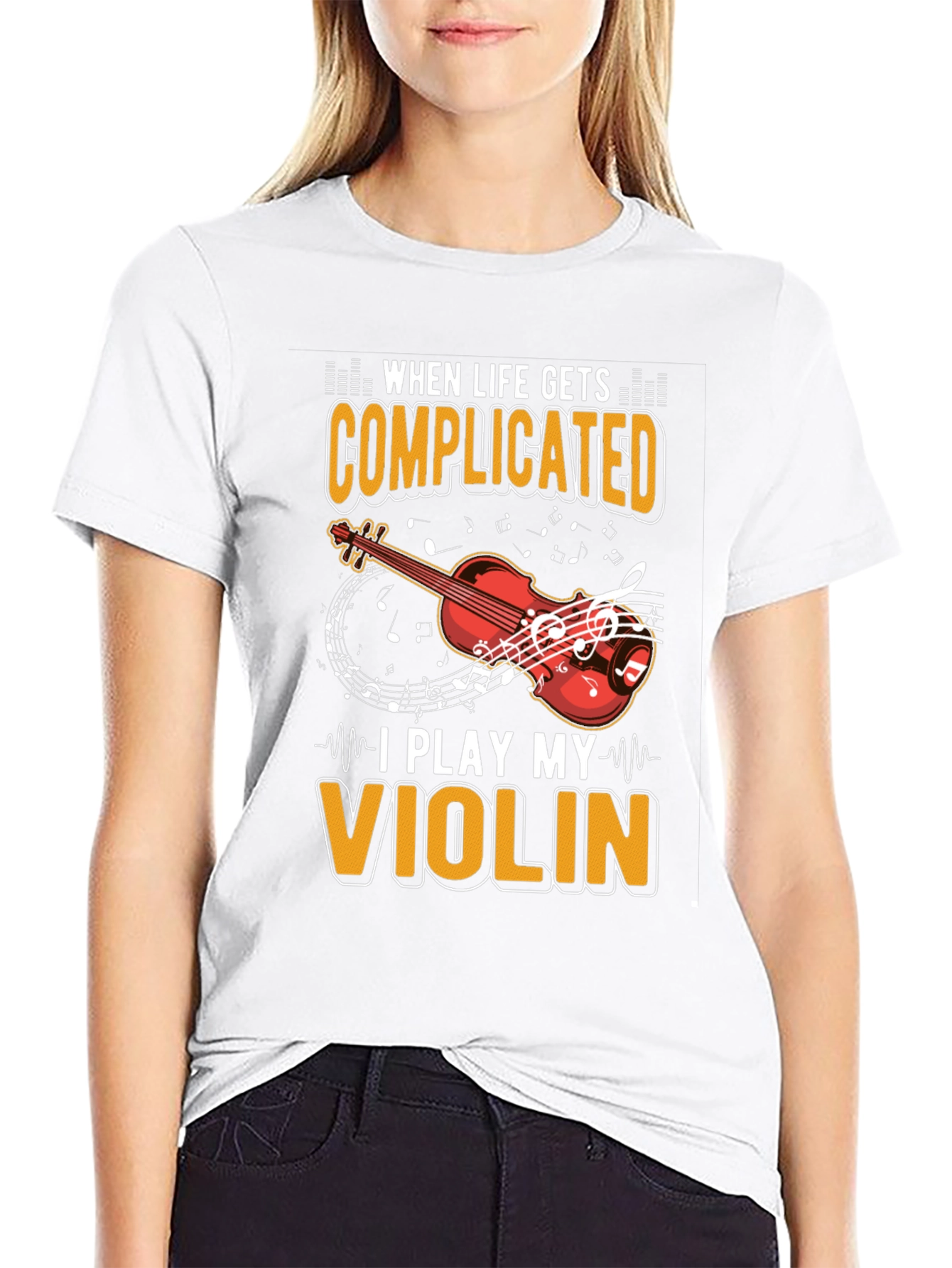When Life Gets Complicated I Play My Violin T-Shirt