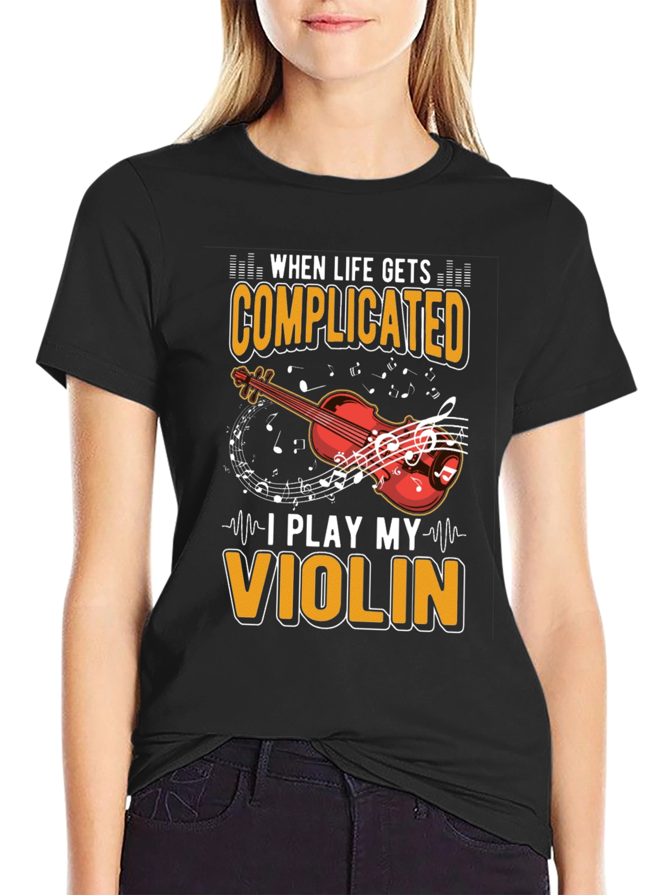 When Life Gets Complicated I Play My Violin T-Shirt