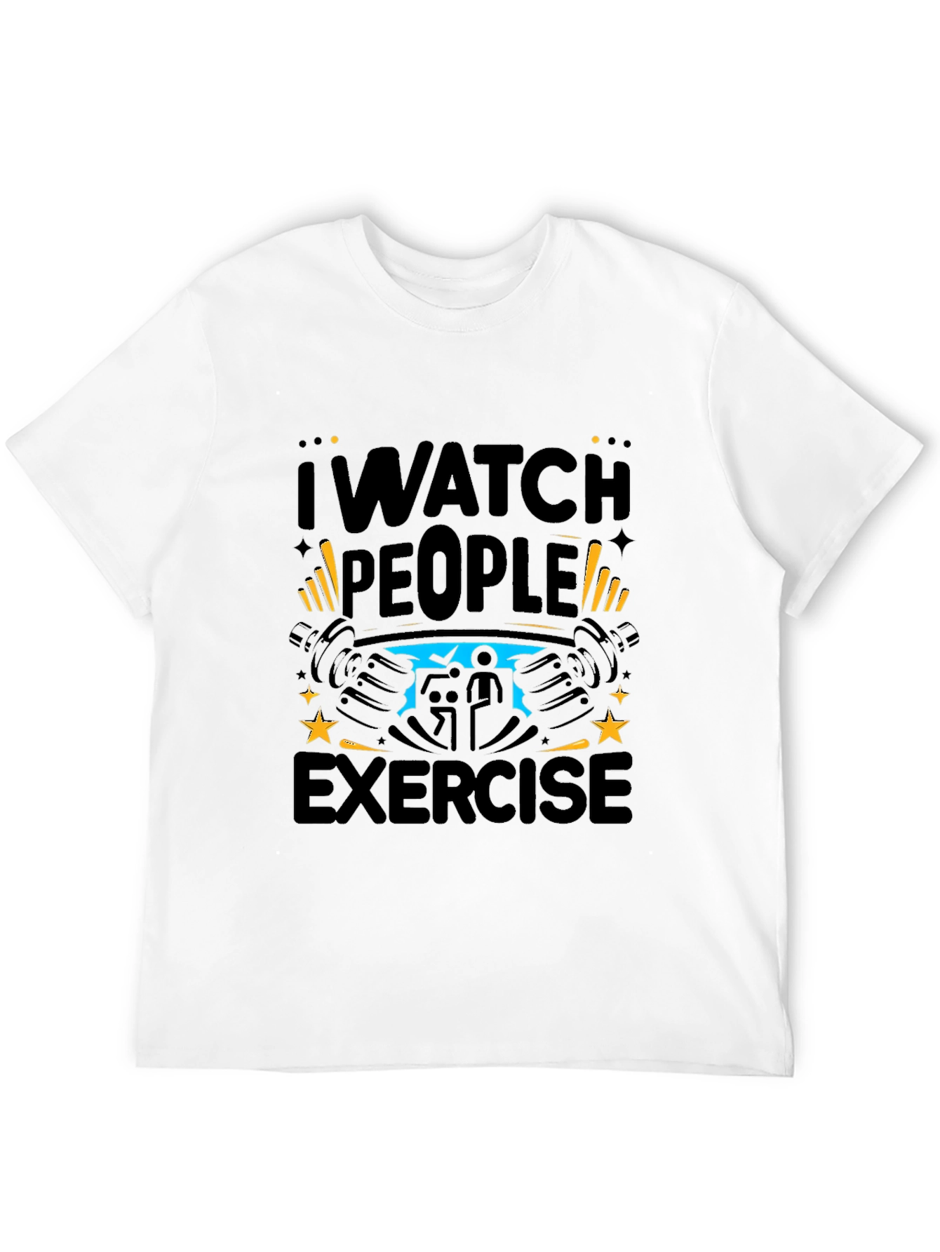 I Watch People Exercise Black T-Shirt