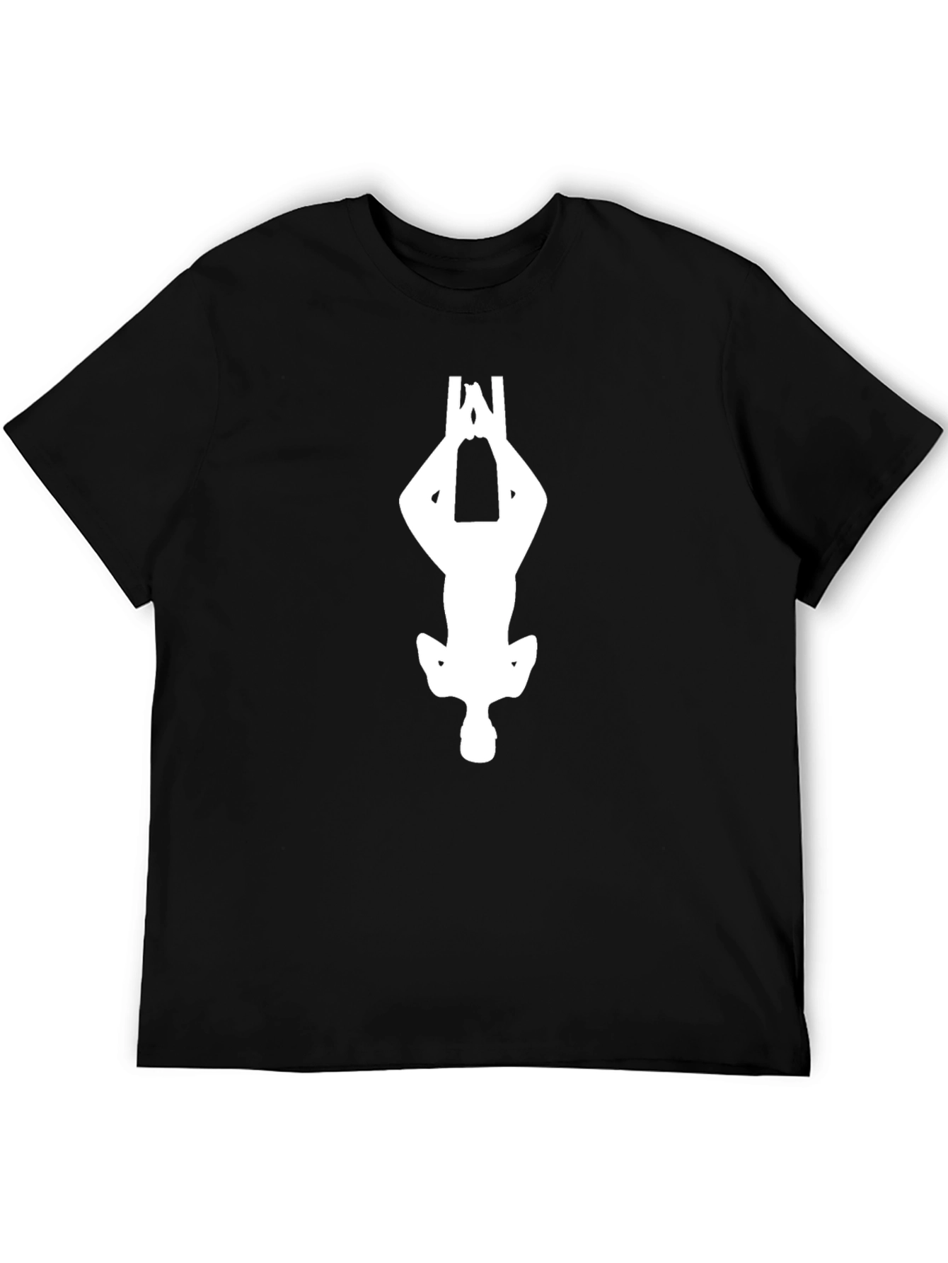 Upside Down Figure Black Tee
