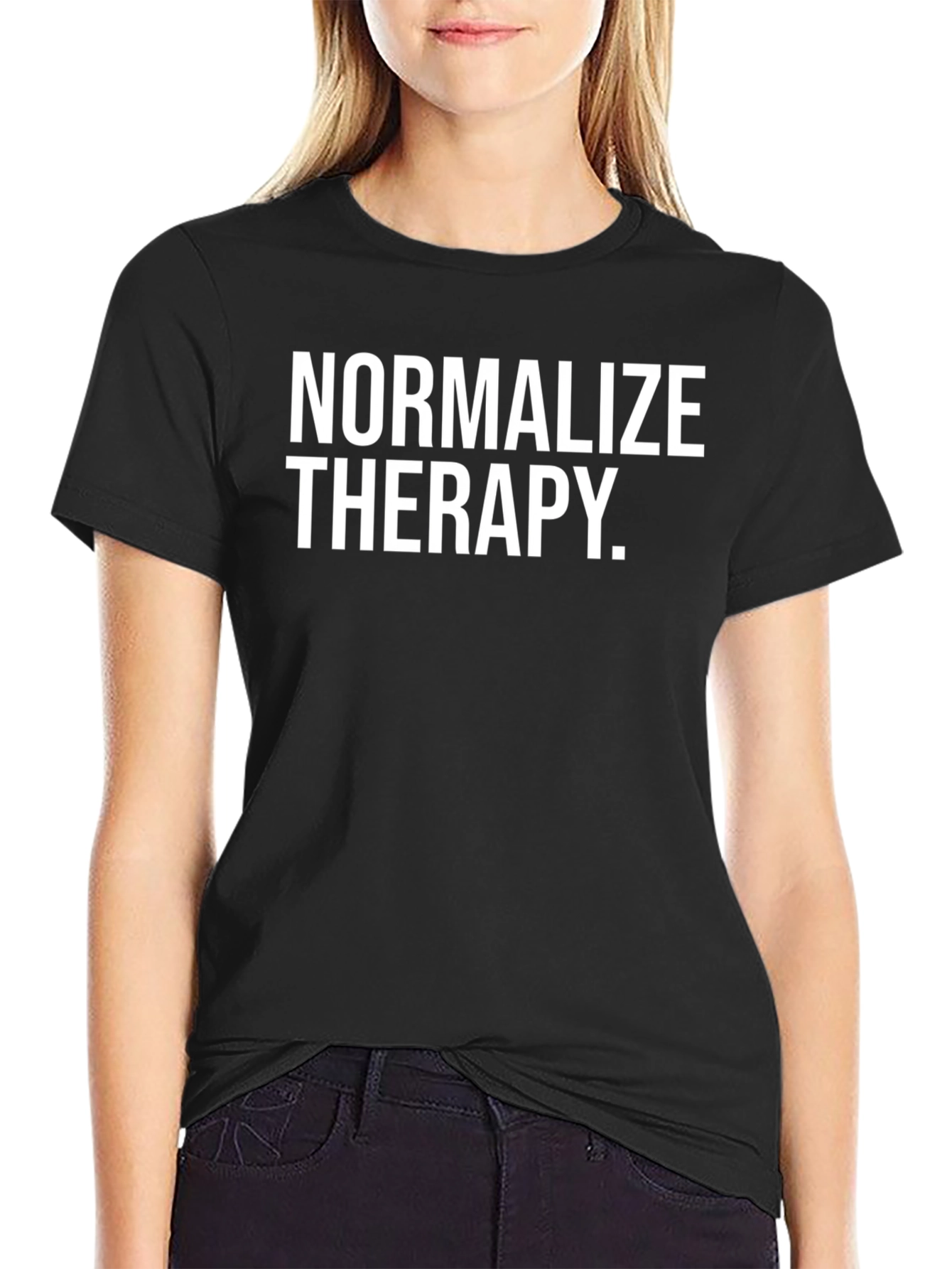 Normalize Therapy Black Graphic Tee
