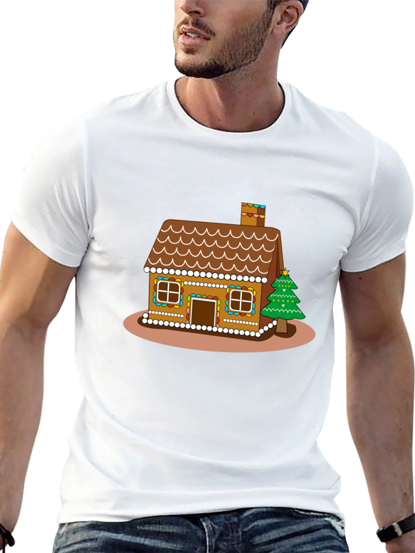 Gingerbread House Christmas Holiday Graphic Tee