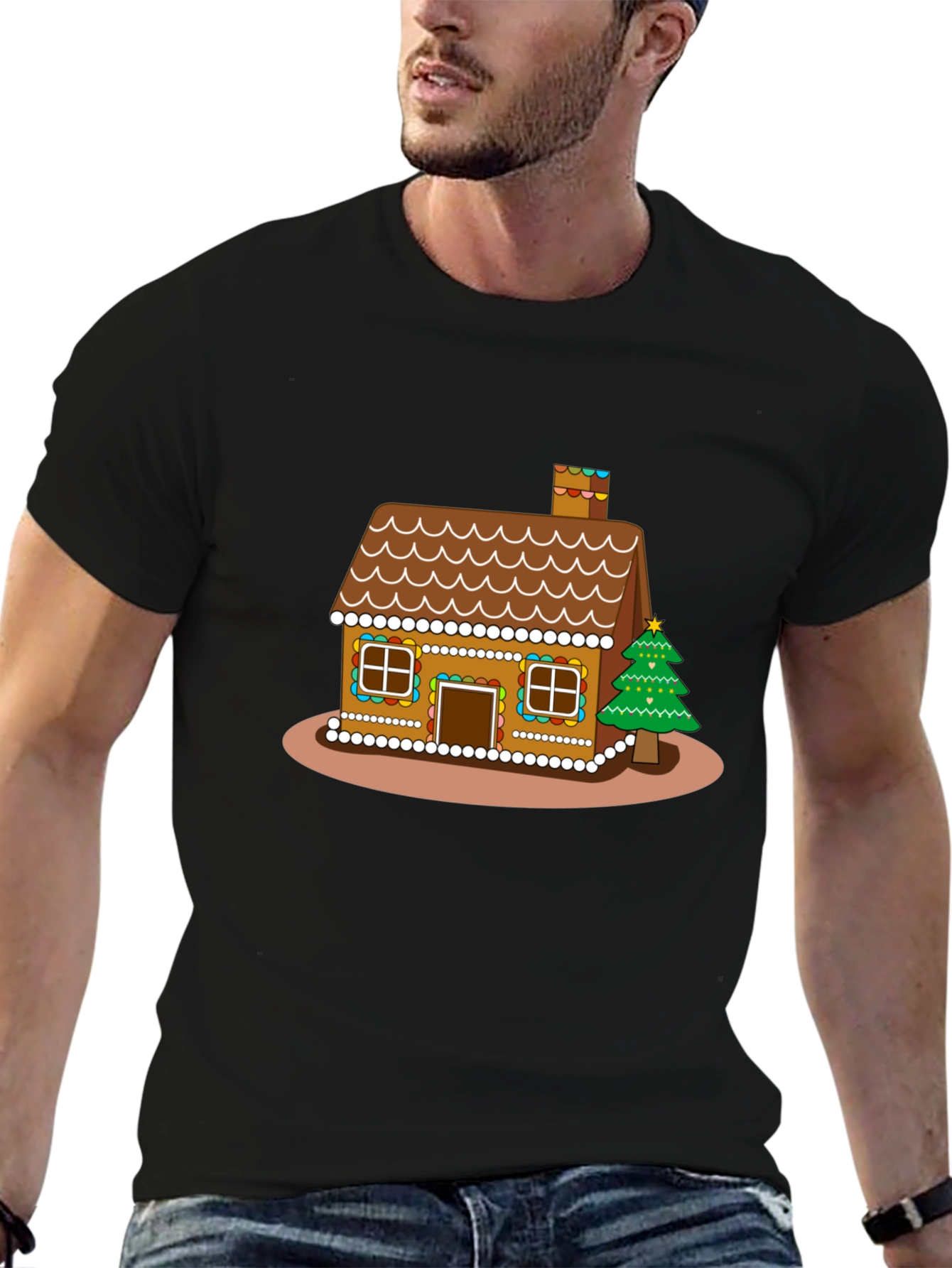 Gingerbread House Christmas Holiday Graphic Tee