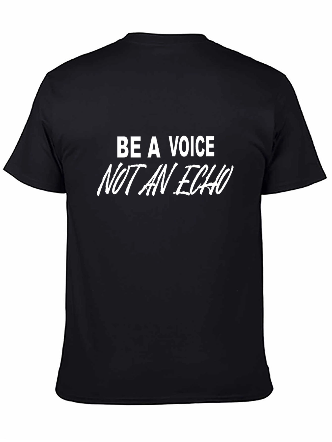 Be a Voice T-Shirt - Black Crew Neck