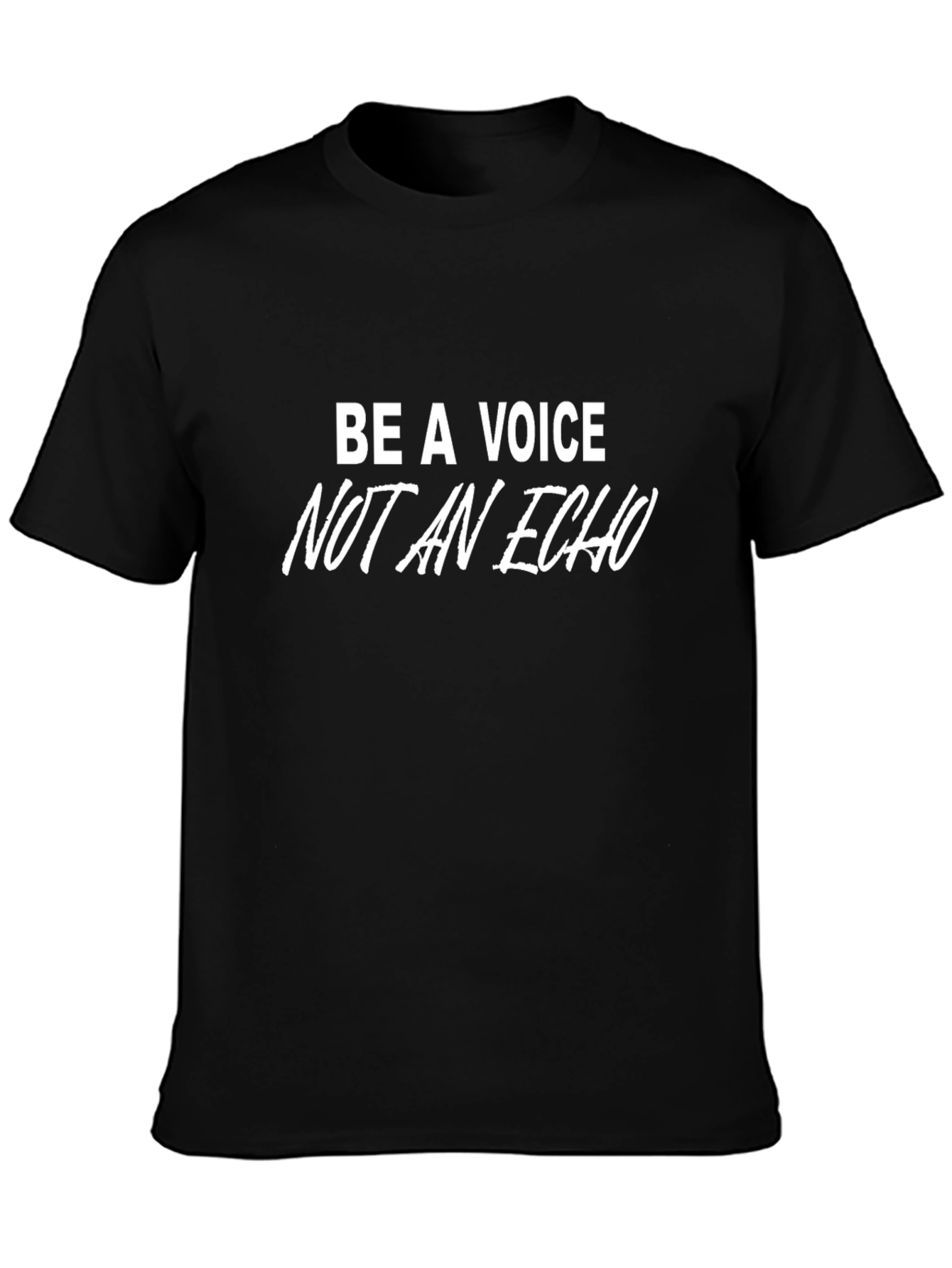 Be a Voice T-Shirt - Black Crew Neck