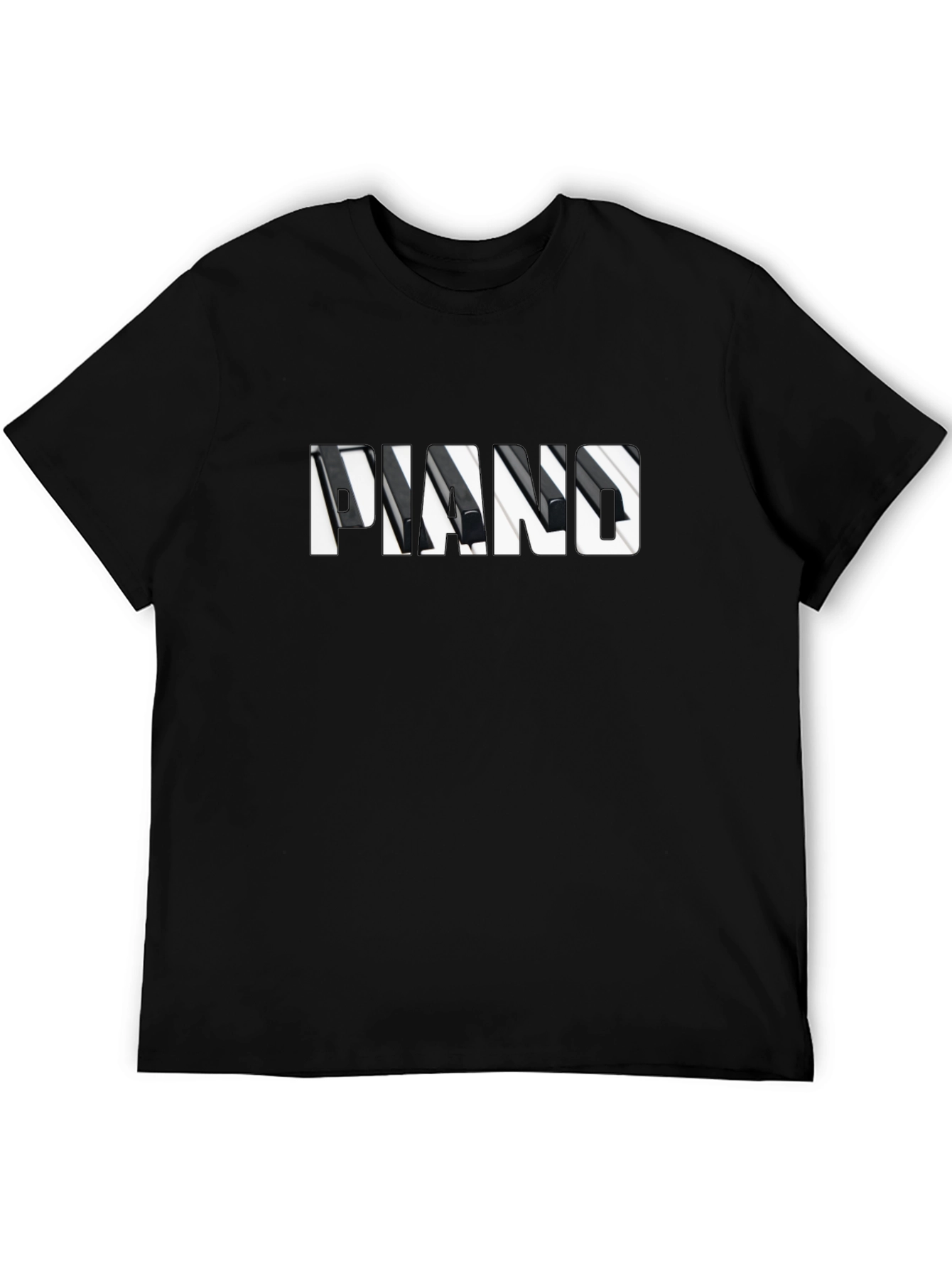 Piano Keys Graphic Print Tee Shirt