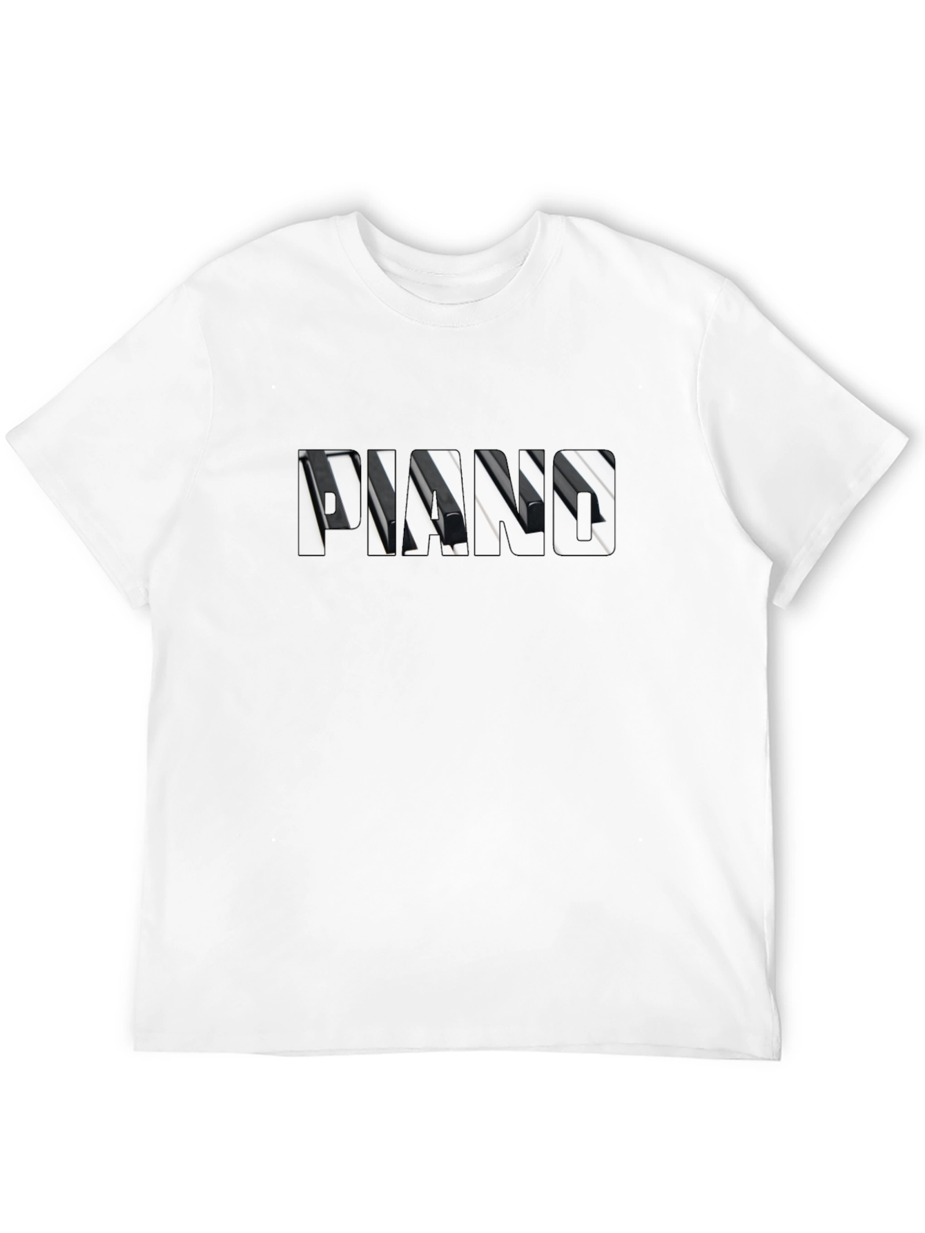 Piano Keys Graphic Print Tee Shirt