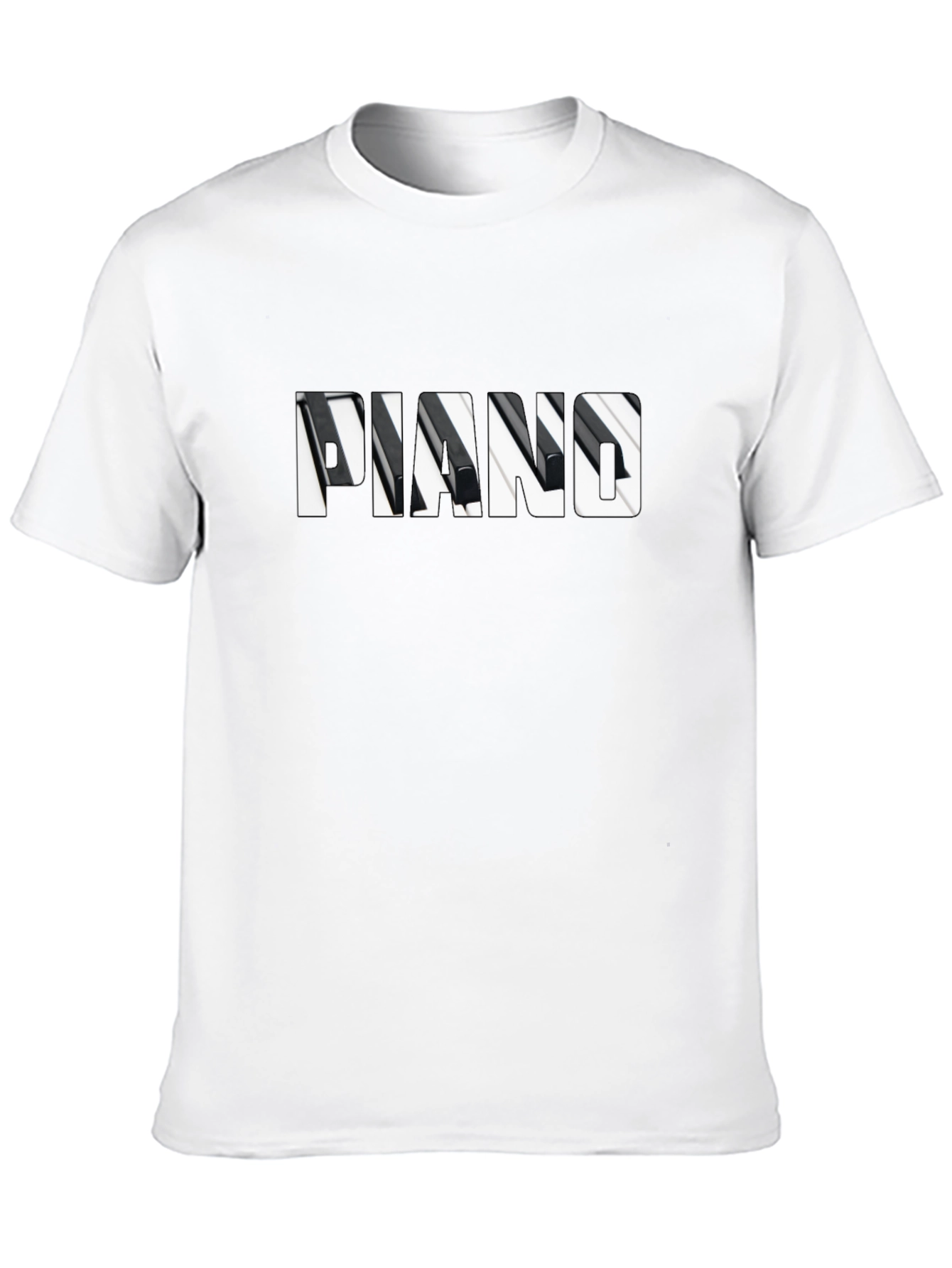 Piano Keys Graphic Print Tee Shirt