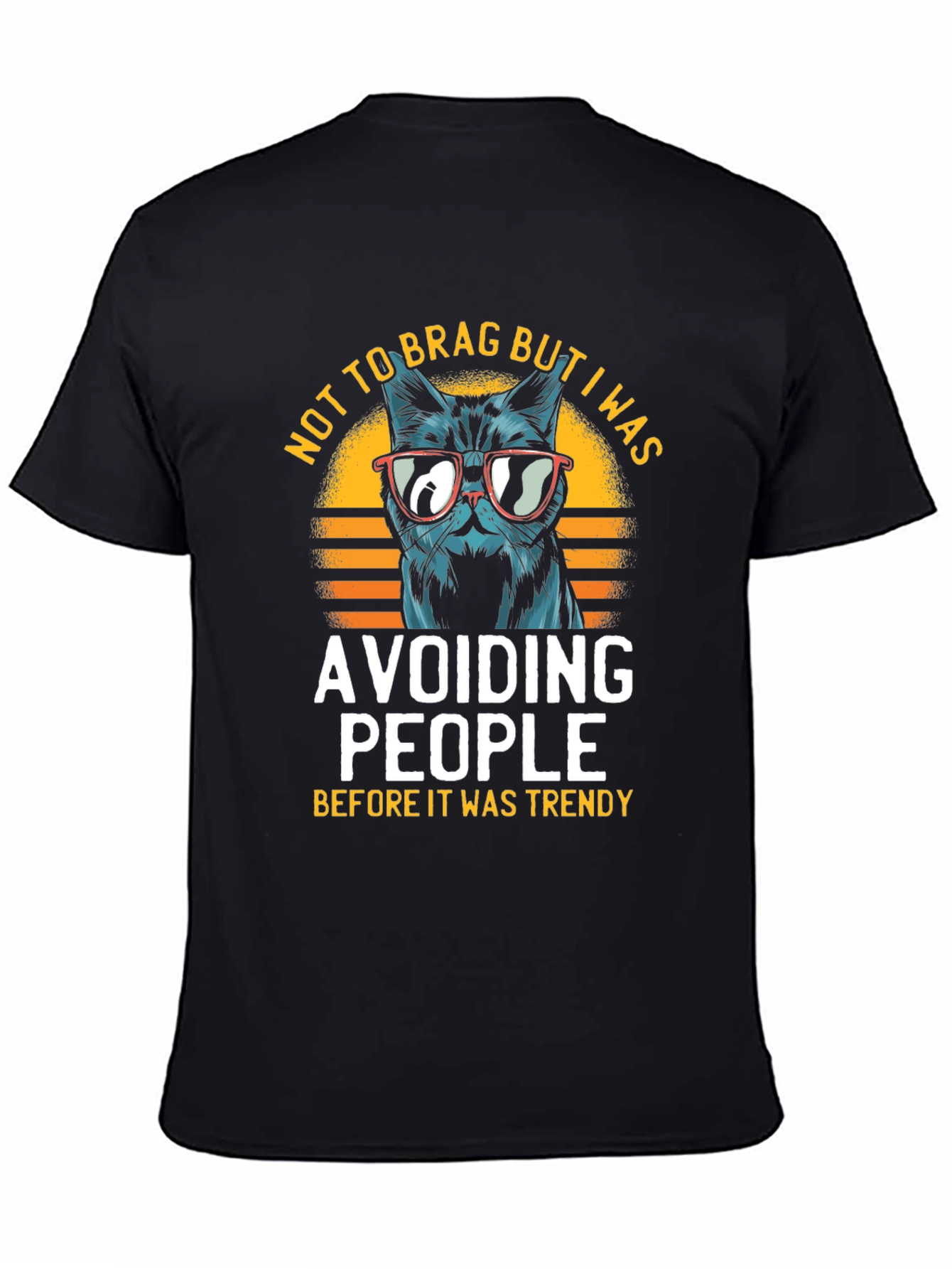 Avoiding People Cat Graphic Tee