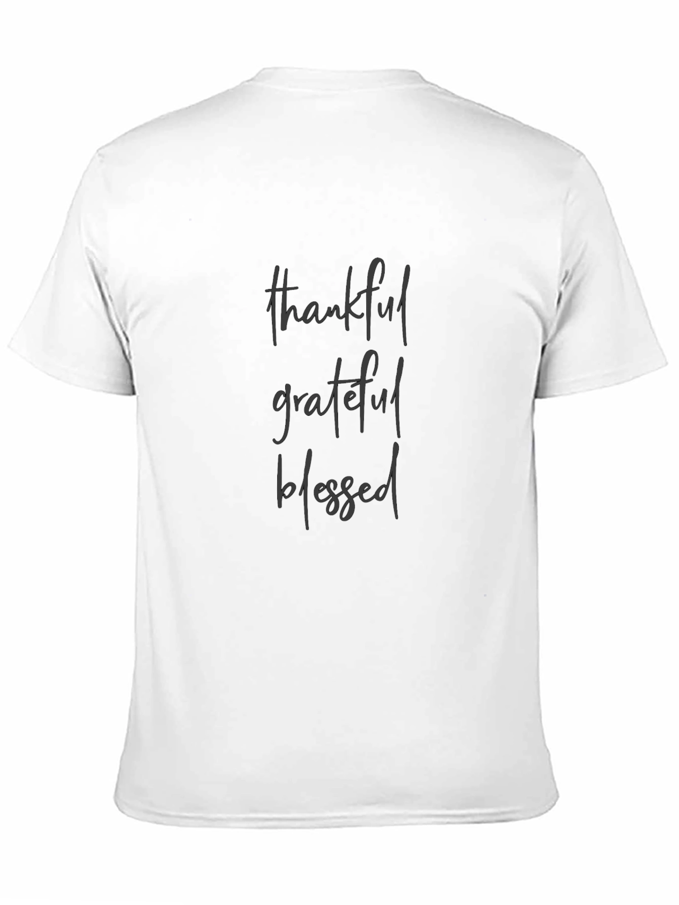 Thankful Grateful Blessed Black T-Shirt