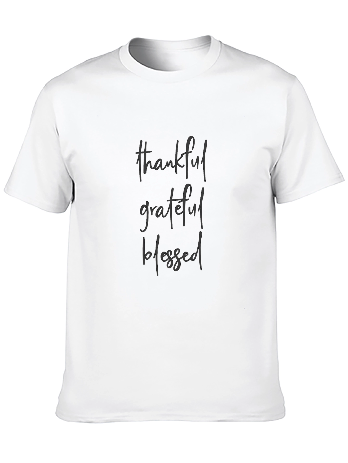 Thankful Grateful Blessed Black T-Shirt