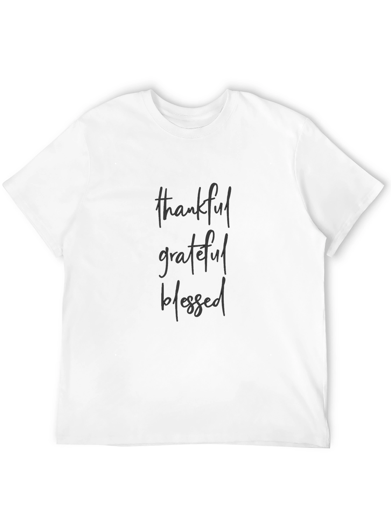 Thankful Grateful Blessed Black T-Shirt