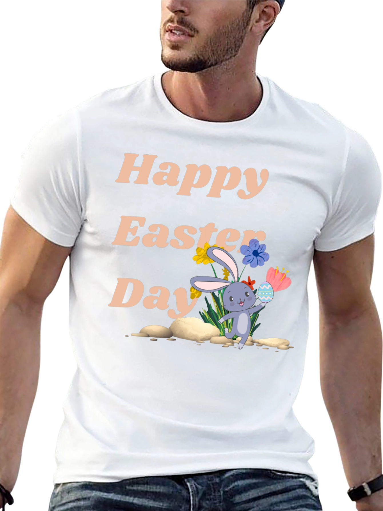 Happy Easter Day Black T-Shirt