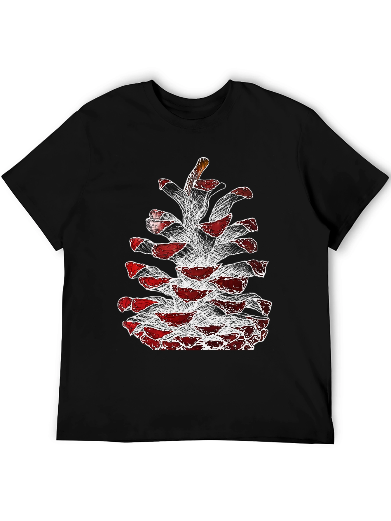 Pine Cone Graphic Tee - Unique Nature Design