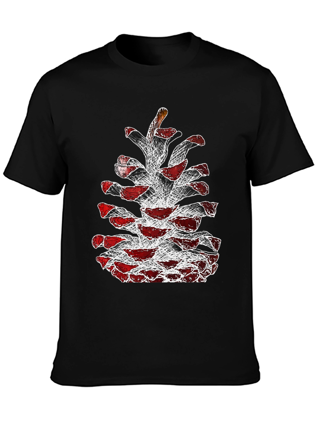Pine Cone Graphic Tee - Unique Nature Design