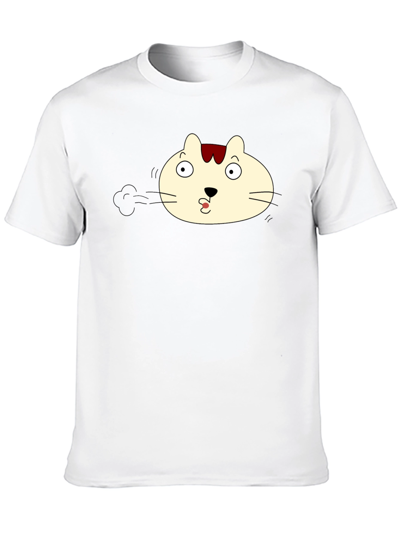 Funny Cat Pout Black T-Shirt