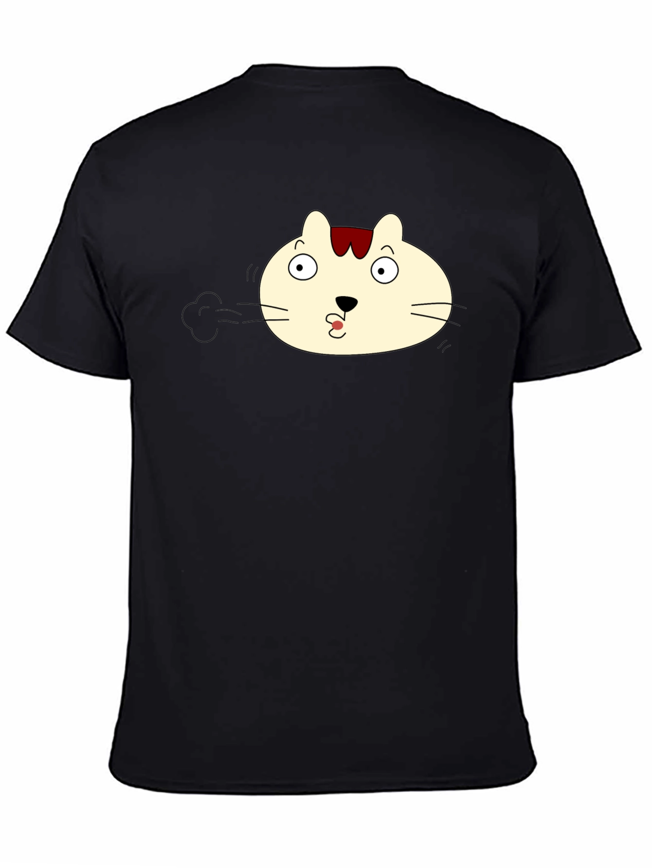 Funny Cat Pout Black T-Shirt