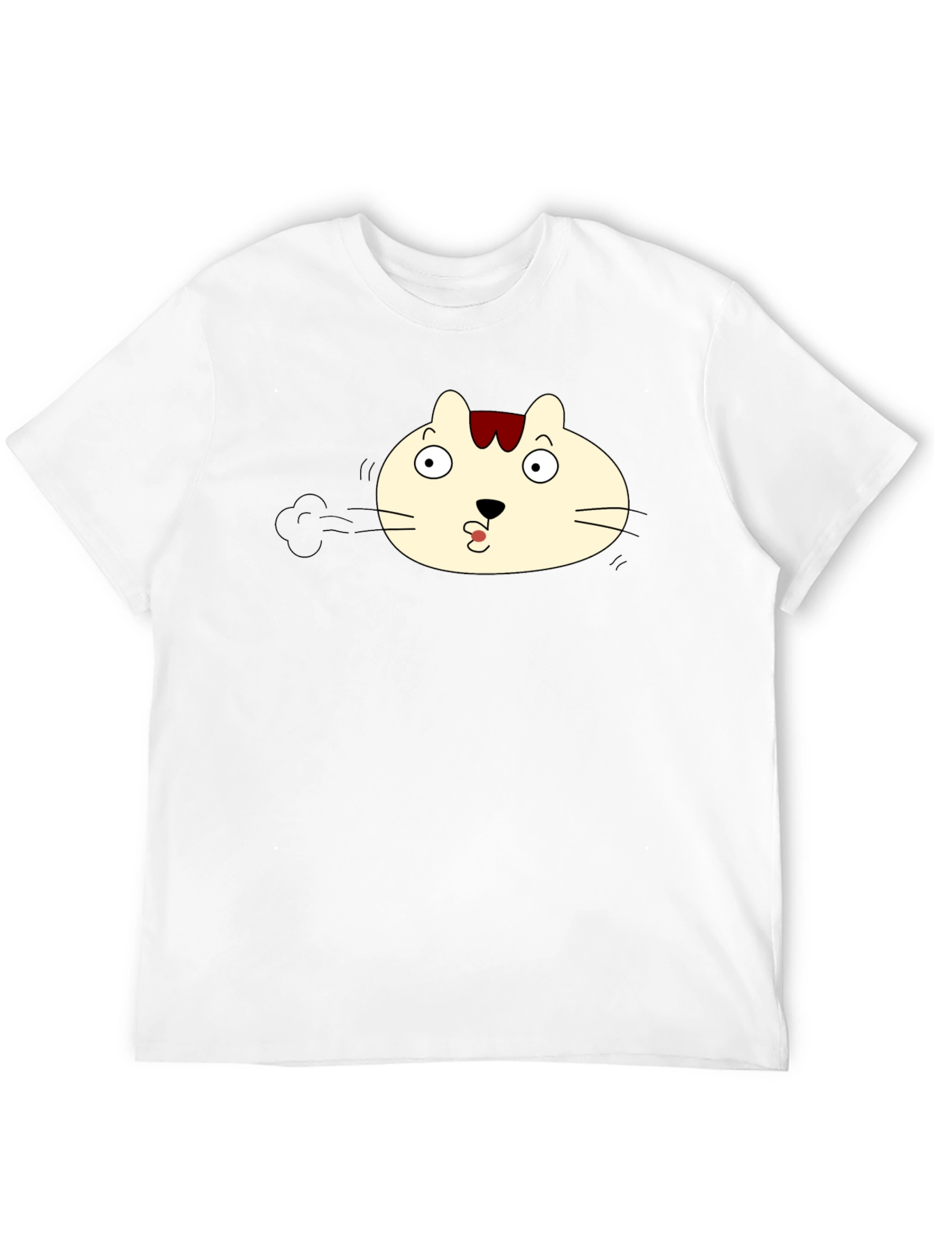 Funny Cat Pout Black T-Shirt