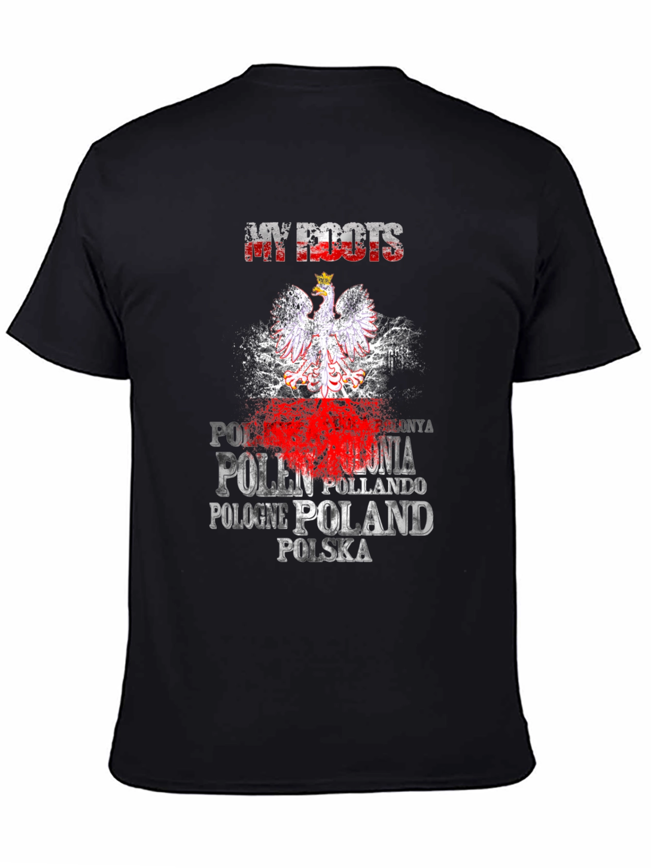 Poland Roots T-Shirt Polonia Polska Flag Pride