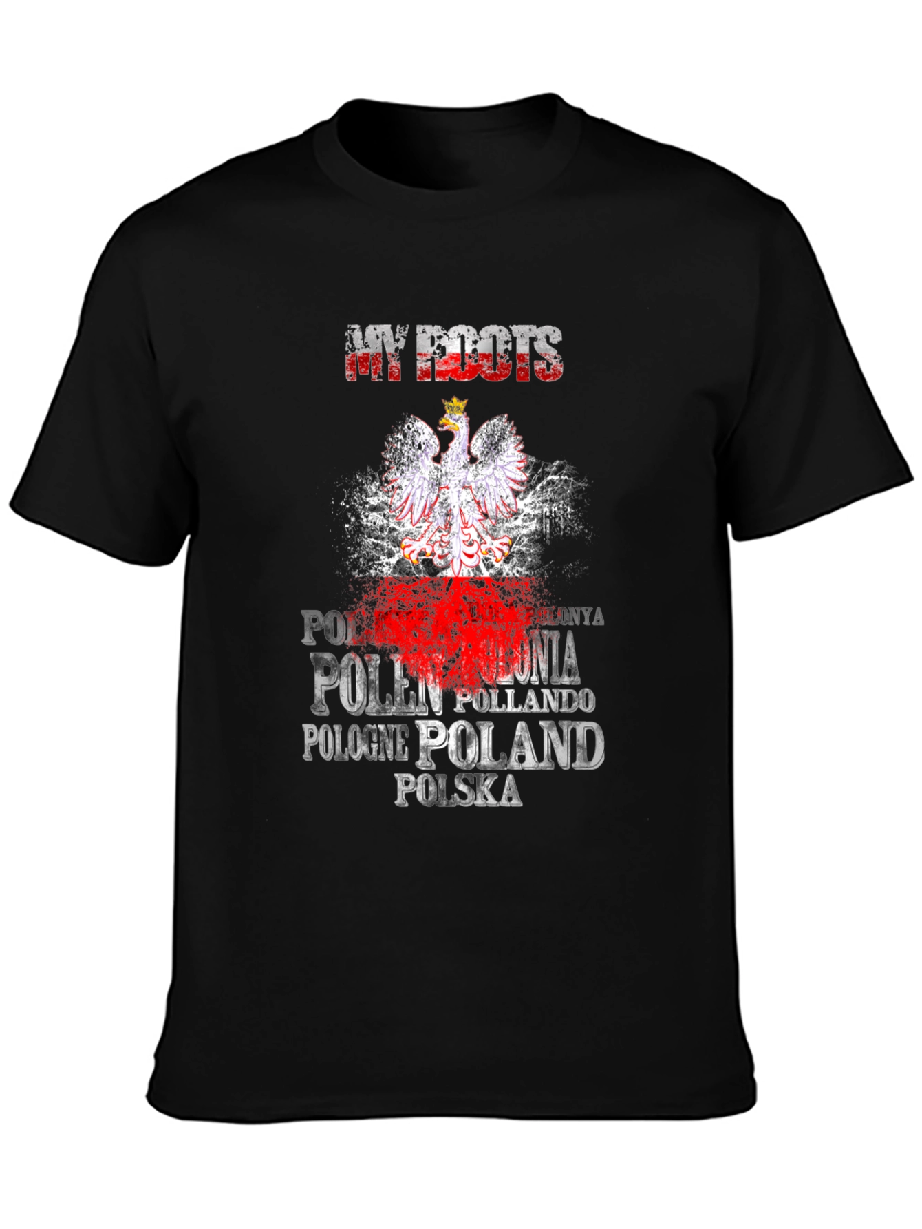 Poland Roots T-Shirt Polonia Polska Flag Pride
