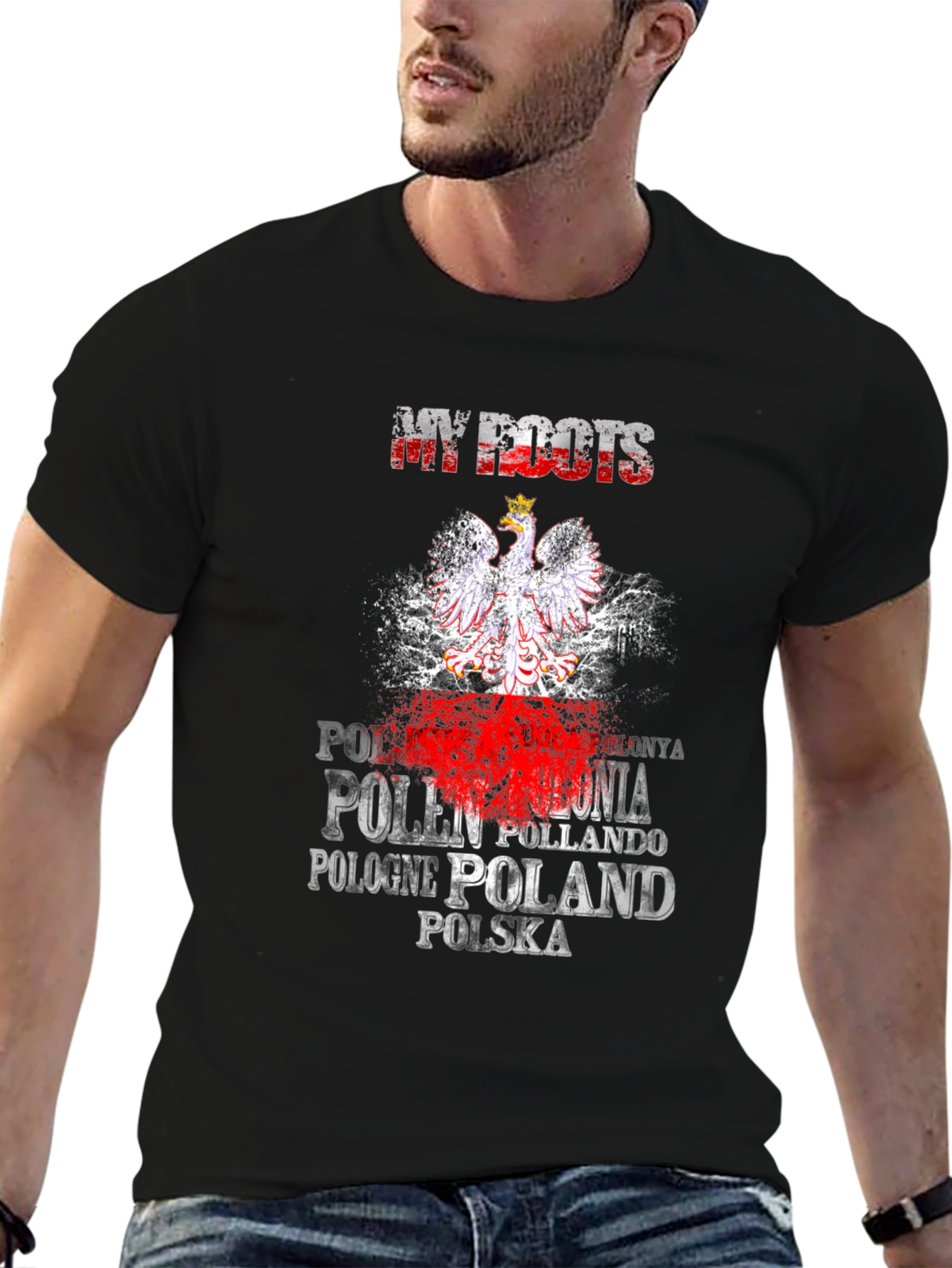Poland Roots T-Shirt Polonia Polska Flag Pride