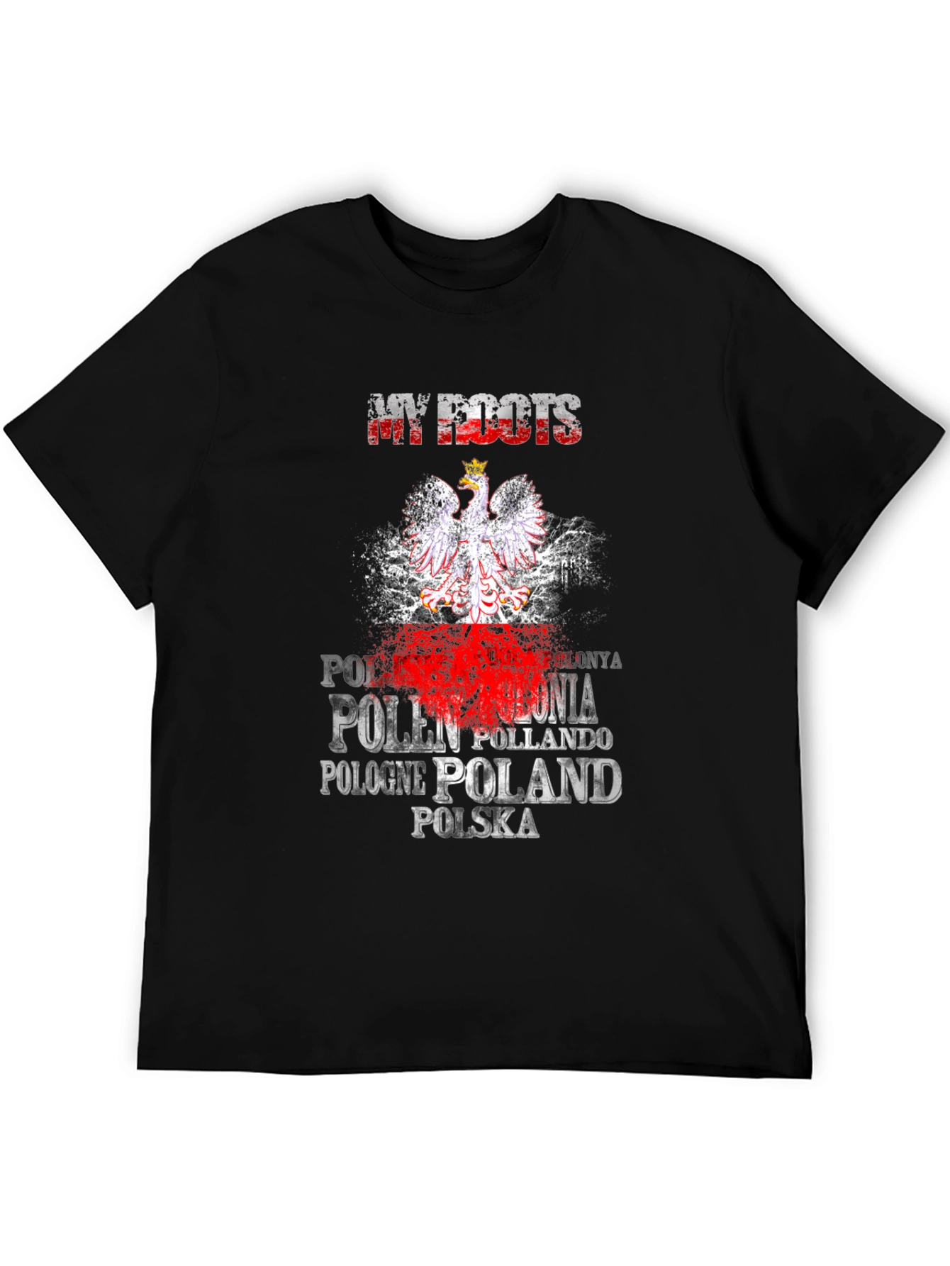 Poland Roots T-Shirt Polonia Polska Flag Pride