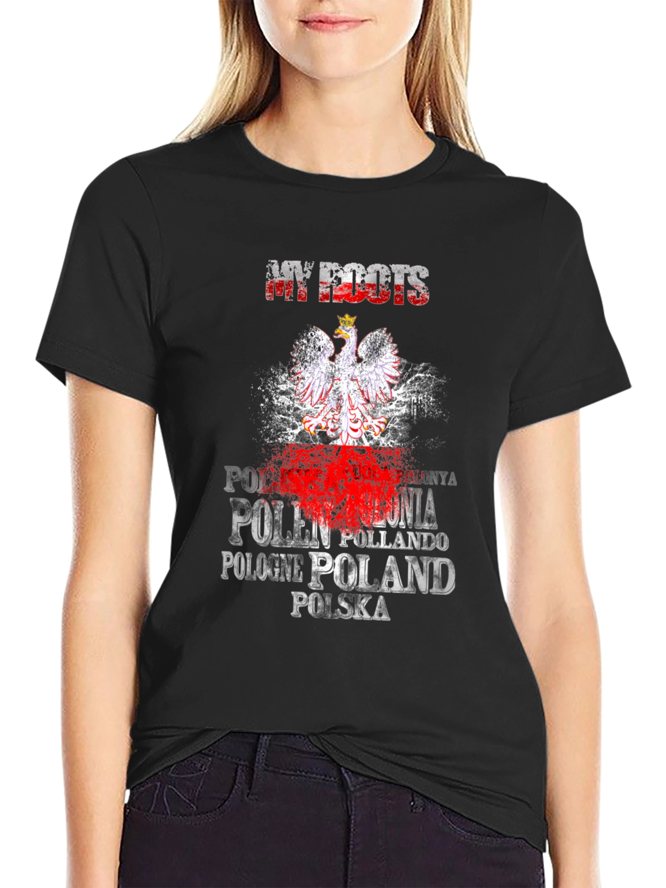 Poland Roots T-Shirt Polonia Polska Flag Pride