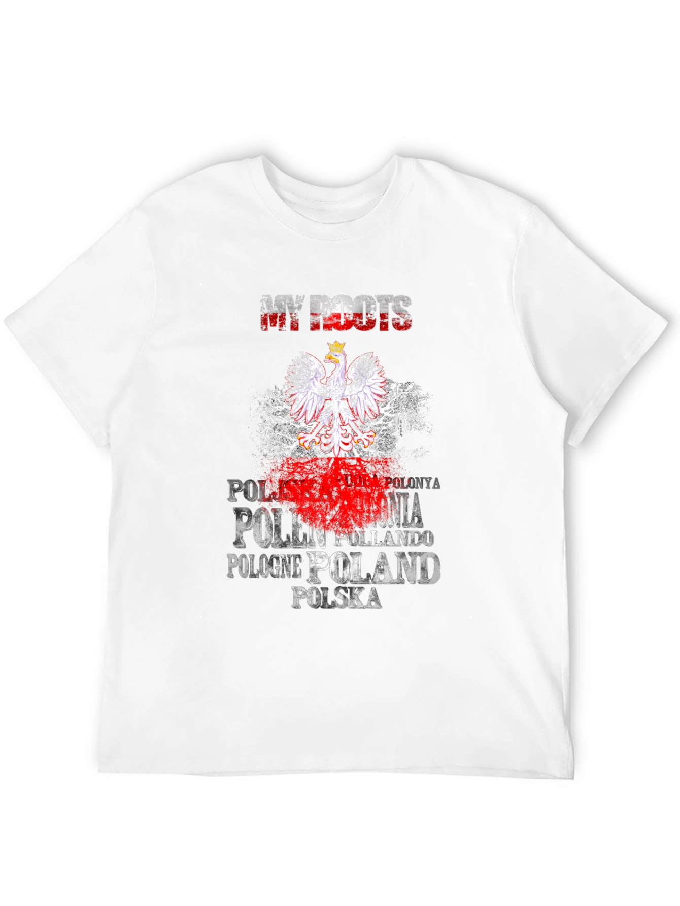 Poland Roots T-Shirt Polonia Polska Flag Pride