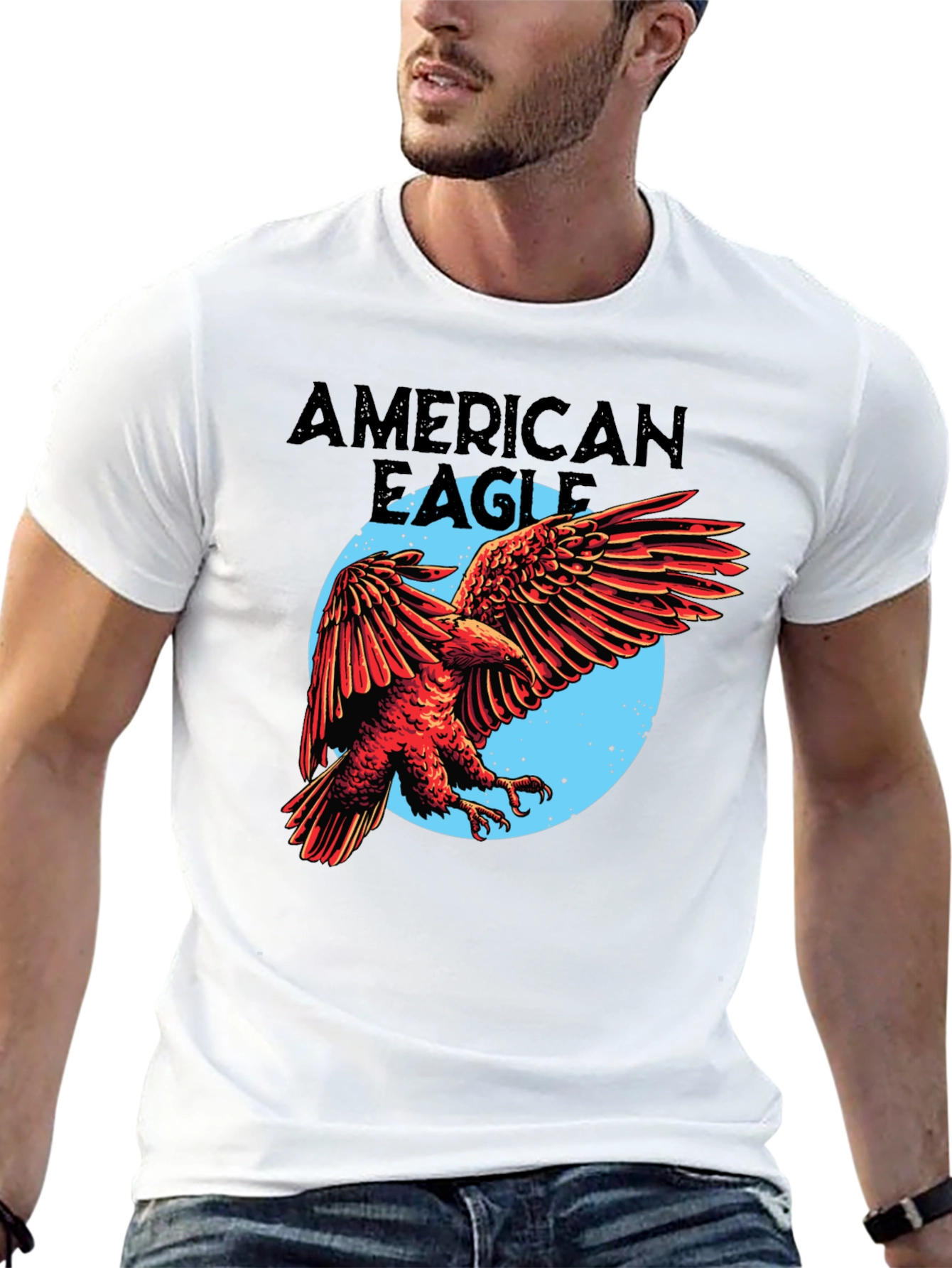 American Eagle Graphic Tee - Black