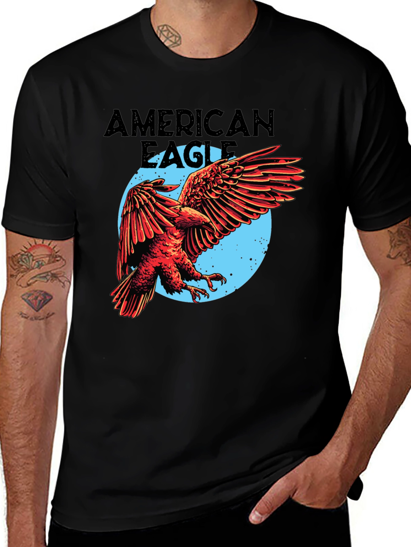 American Eagle Graphic Tee - Black