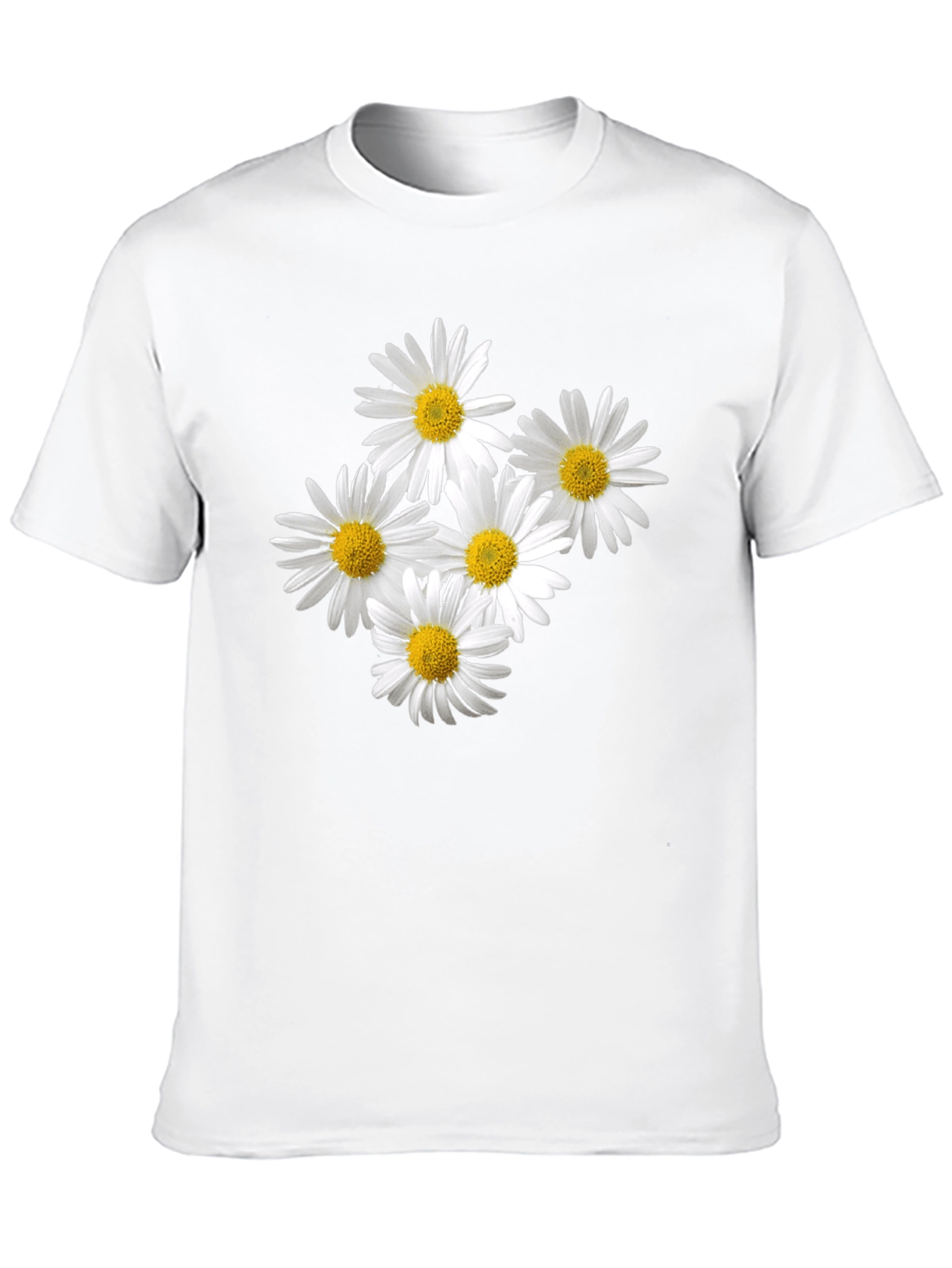 Daisy T-Shirt - Black Cotton Floral Tee