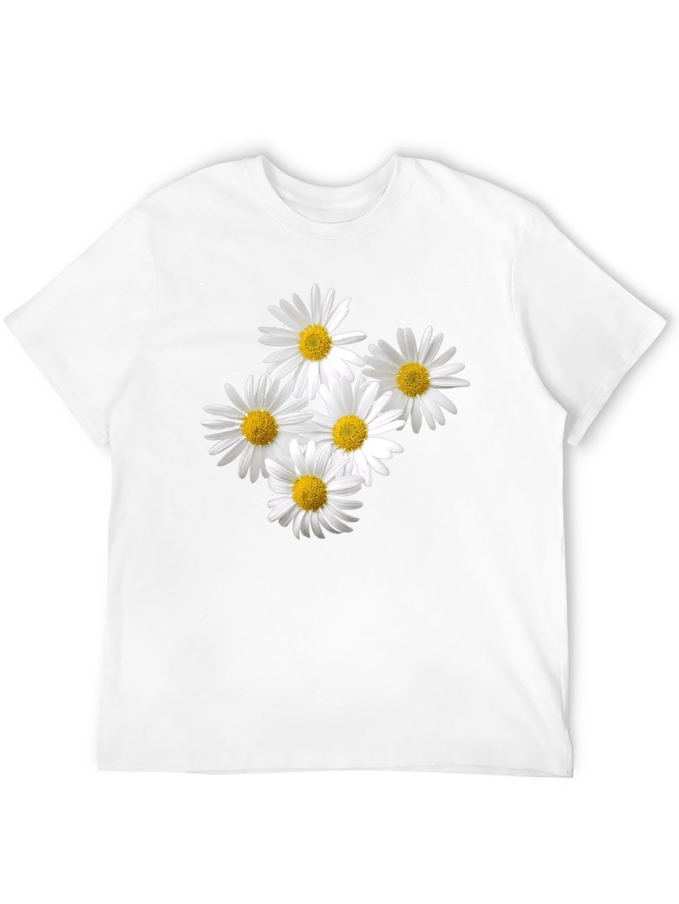 Daisy T-Shirt - Black Cotton Floral Tee