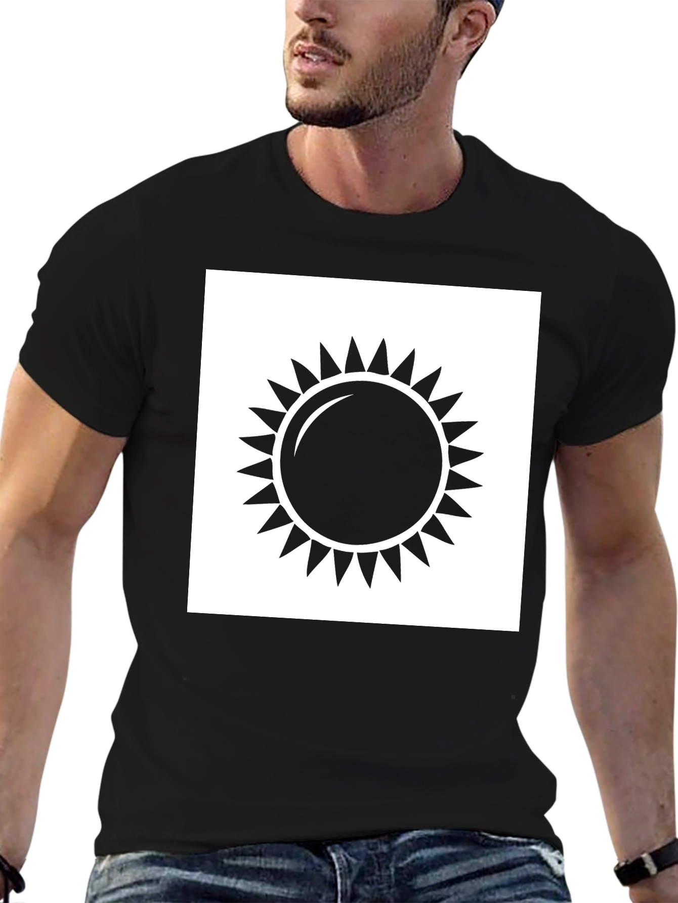 Sun Graphic Black T-Shirt - Unisex