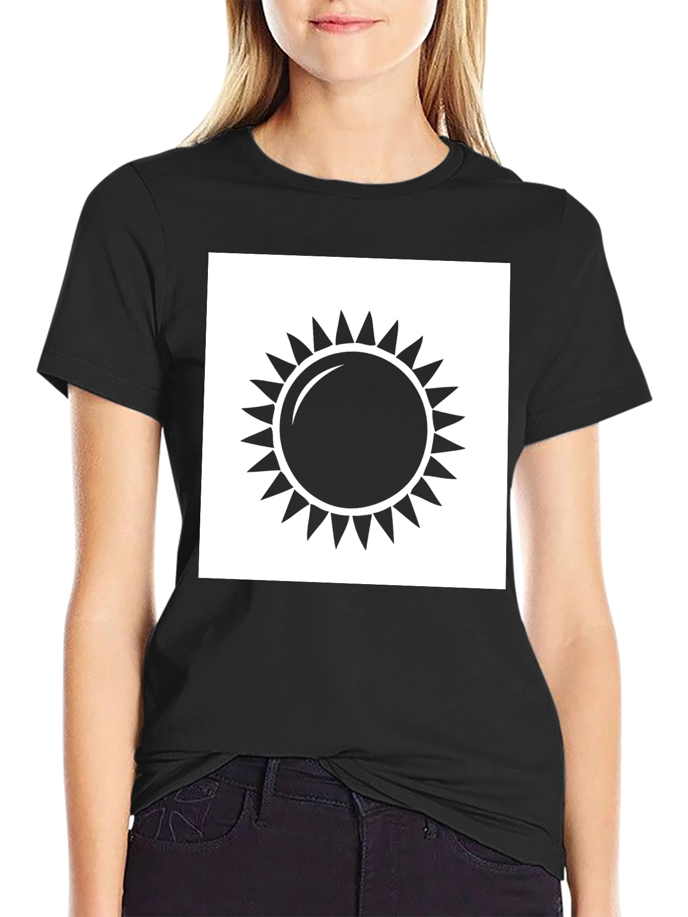 Sun Graphic Black T-Shirt - Unisex