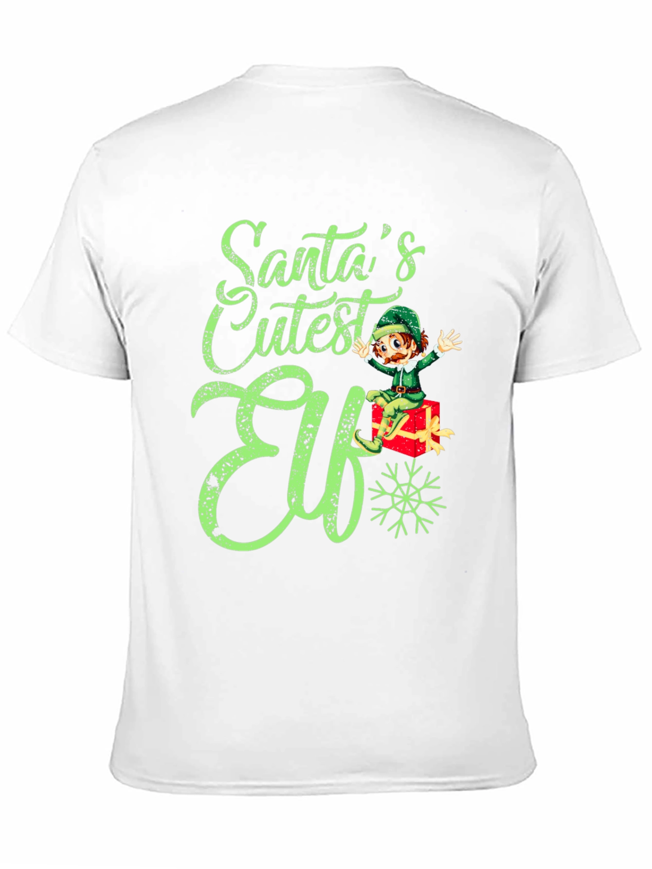 Santas Cutest Elf Christmas Graphic T-Shirt