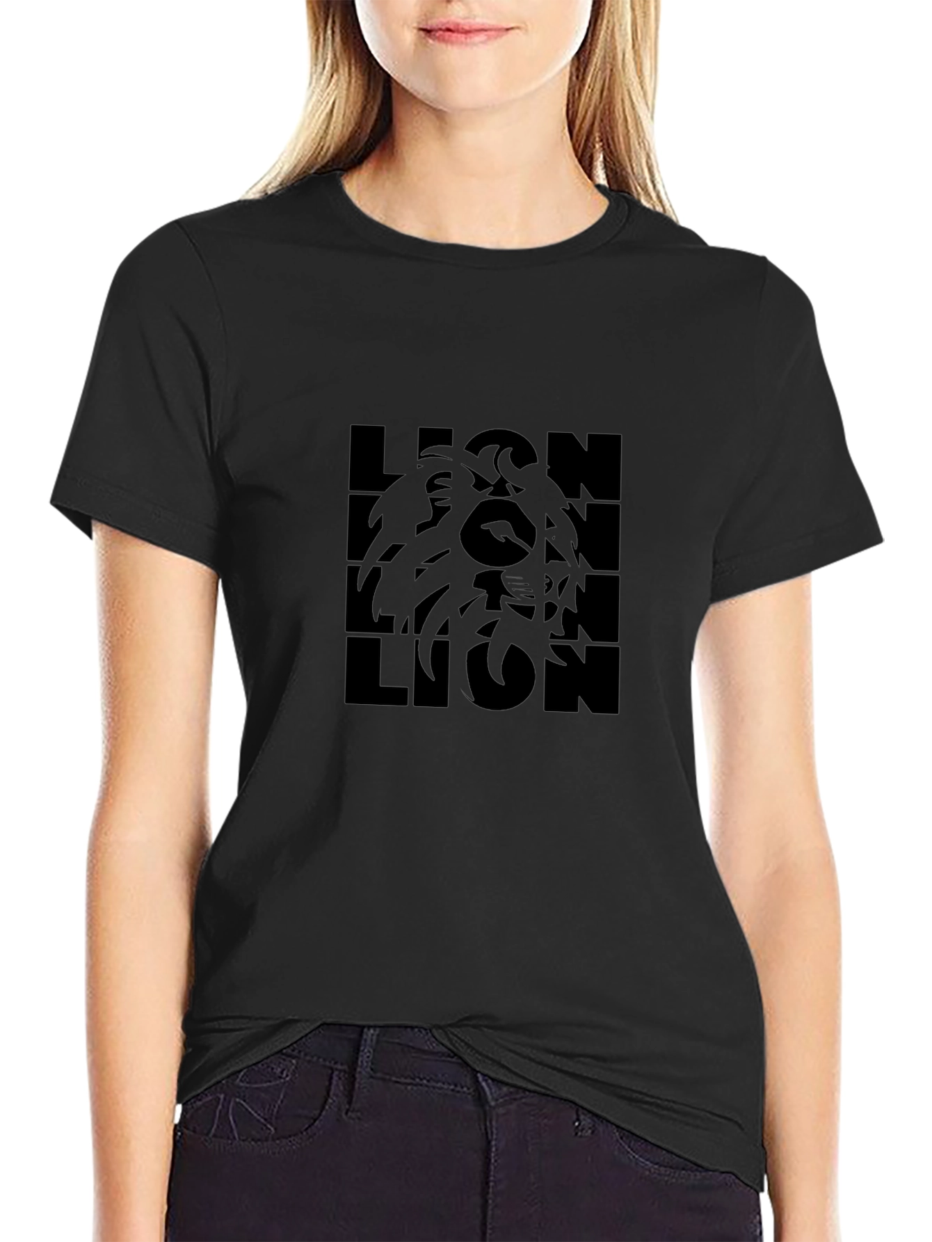 Black Lion Graphic Tee - Bold Statement T-Shirt