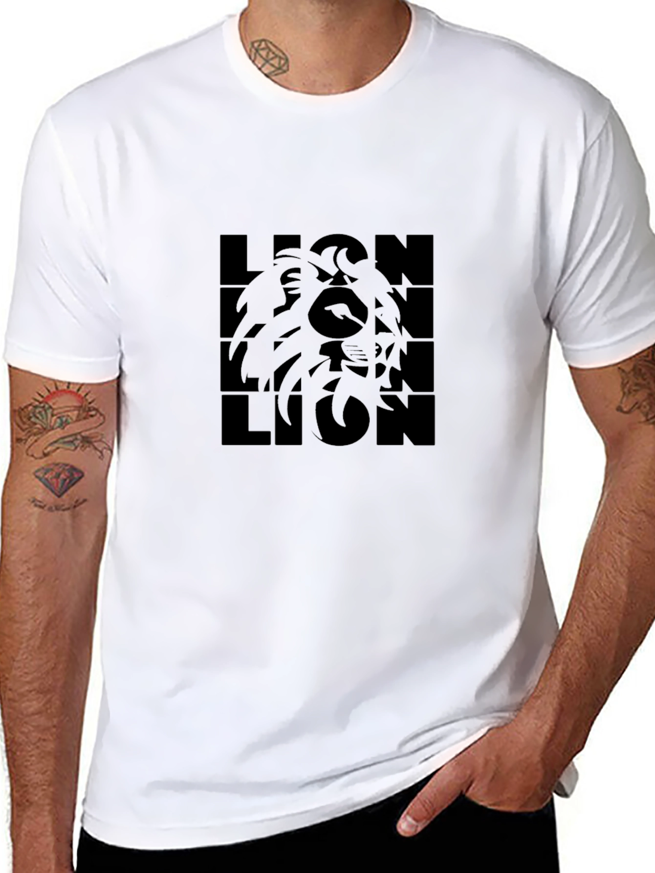 Black Lion Graphic Tee - Bold Statement T-Shirt