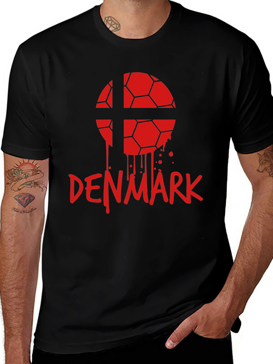 Denmark Soccer Ball Graphic Tee
