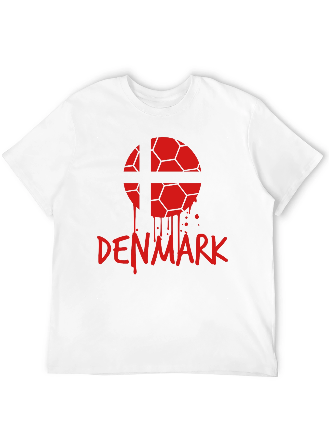Denmark Soccer Ball Graphic Tee