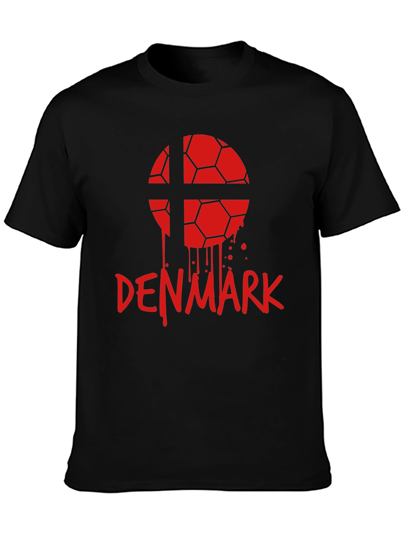 Denmark Soccer Ball Graphic Tee