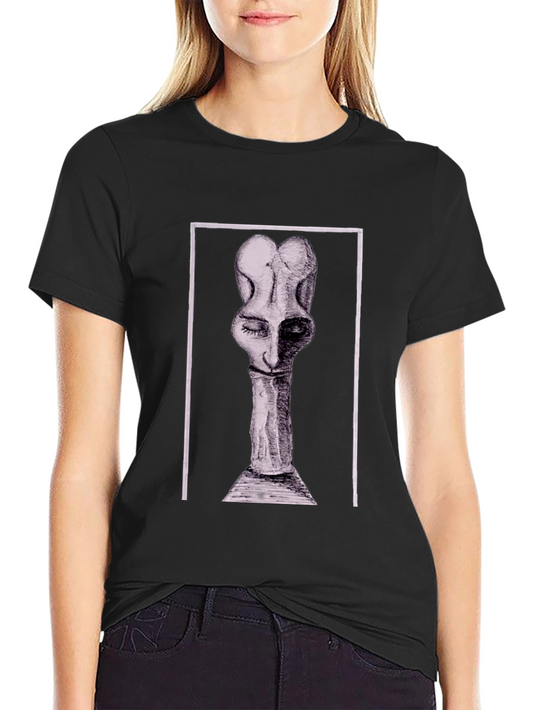 Abstract Art Graphic Tee - Black